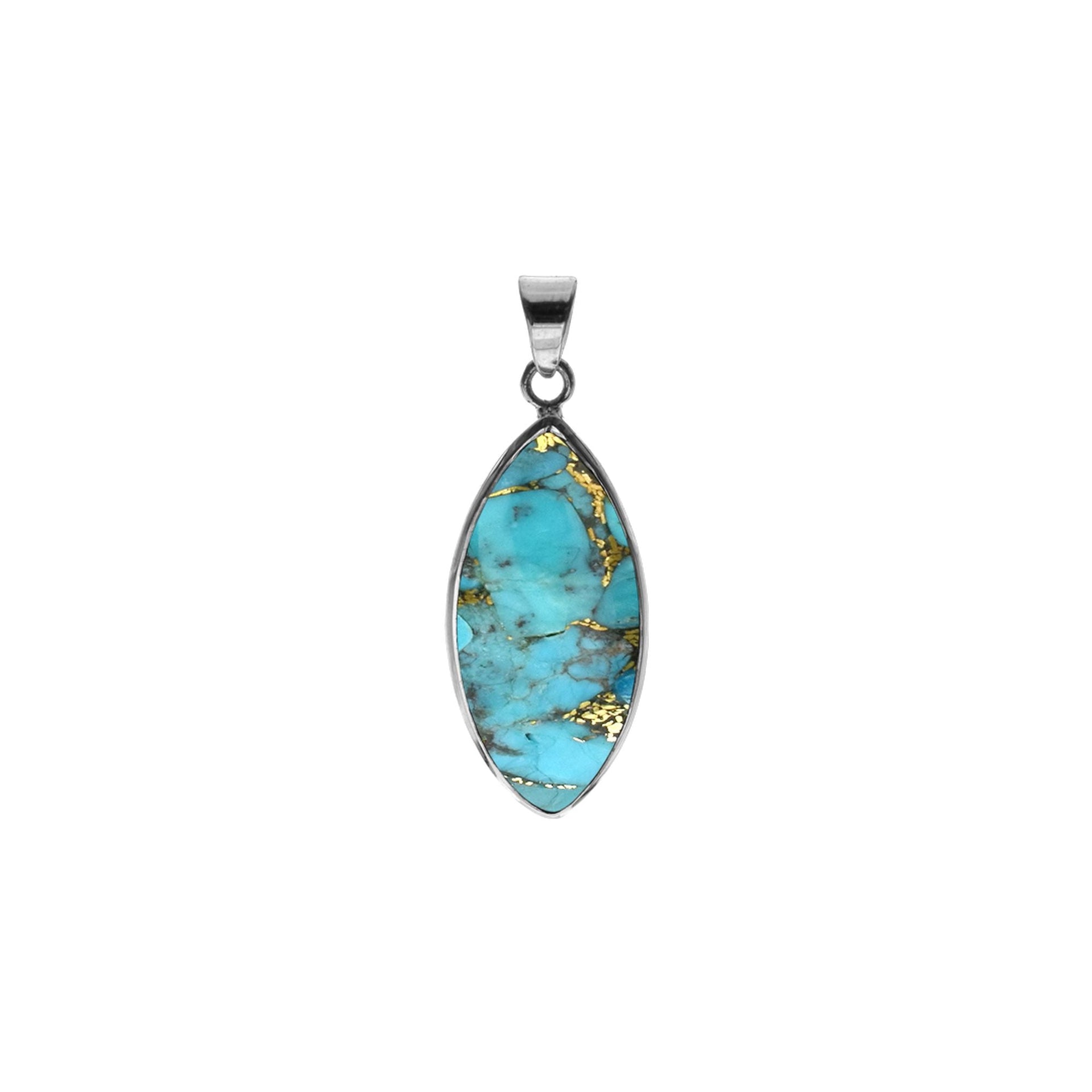 Bridget large blue mohave marquis pendant