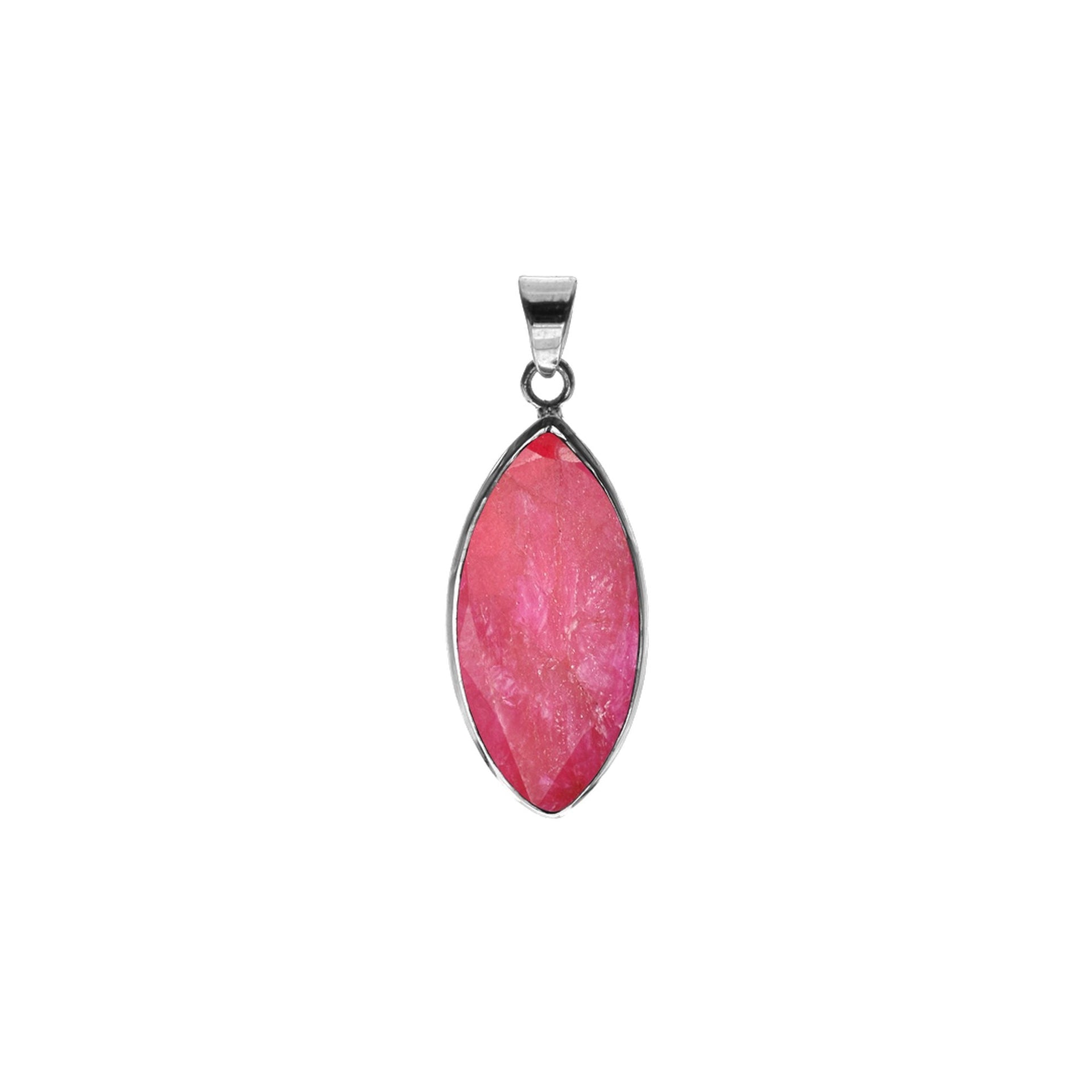 Bridget large ruby quartz marquis pendant