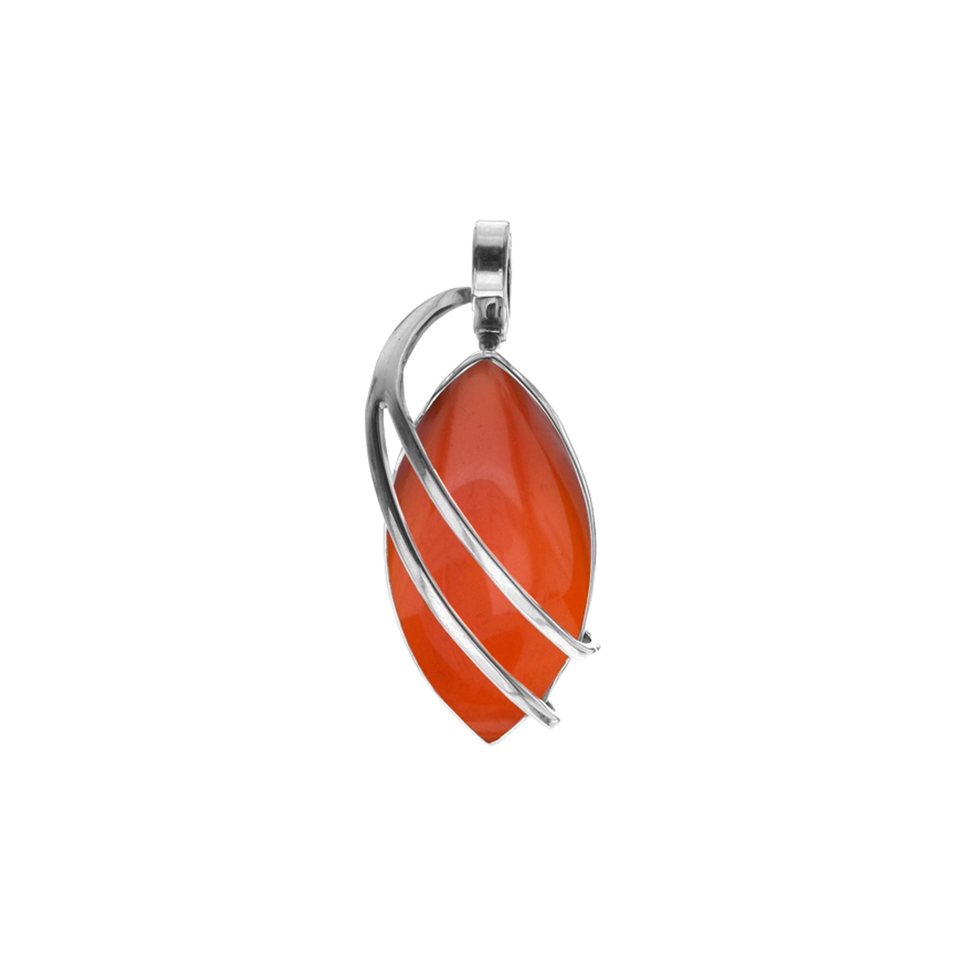Viola marquis carnelian double strand pendant
