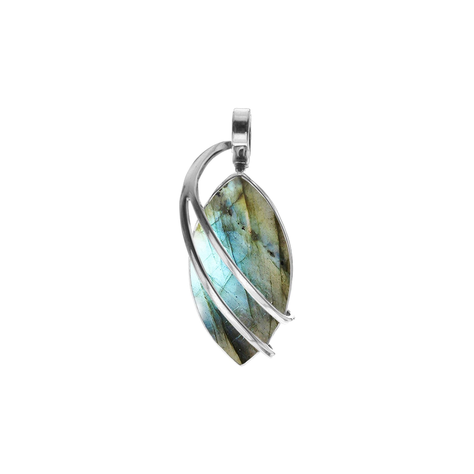 Viola marquis labradorite double strand pendant