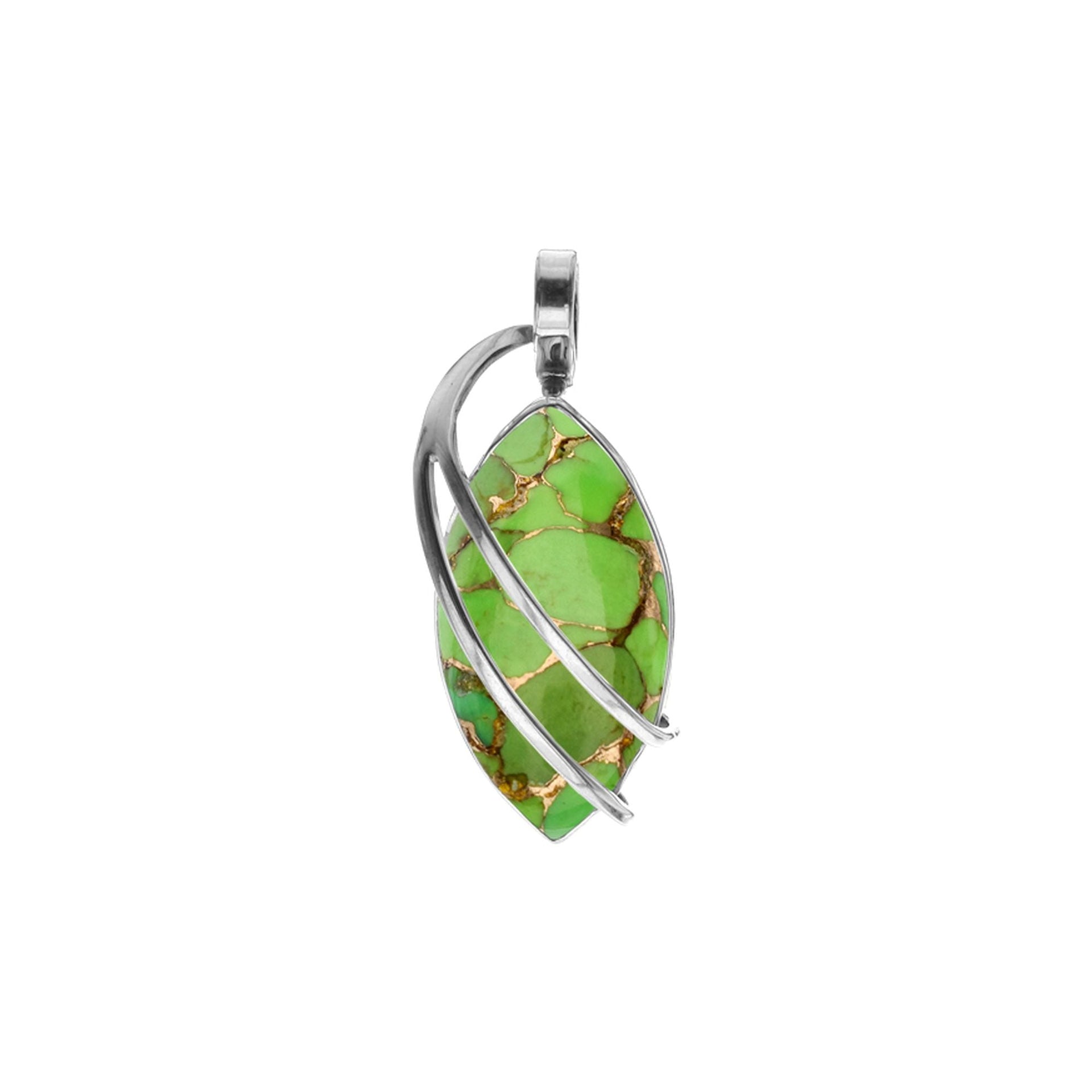 Viola marquis green mohave double strand pendant