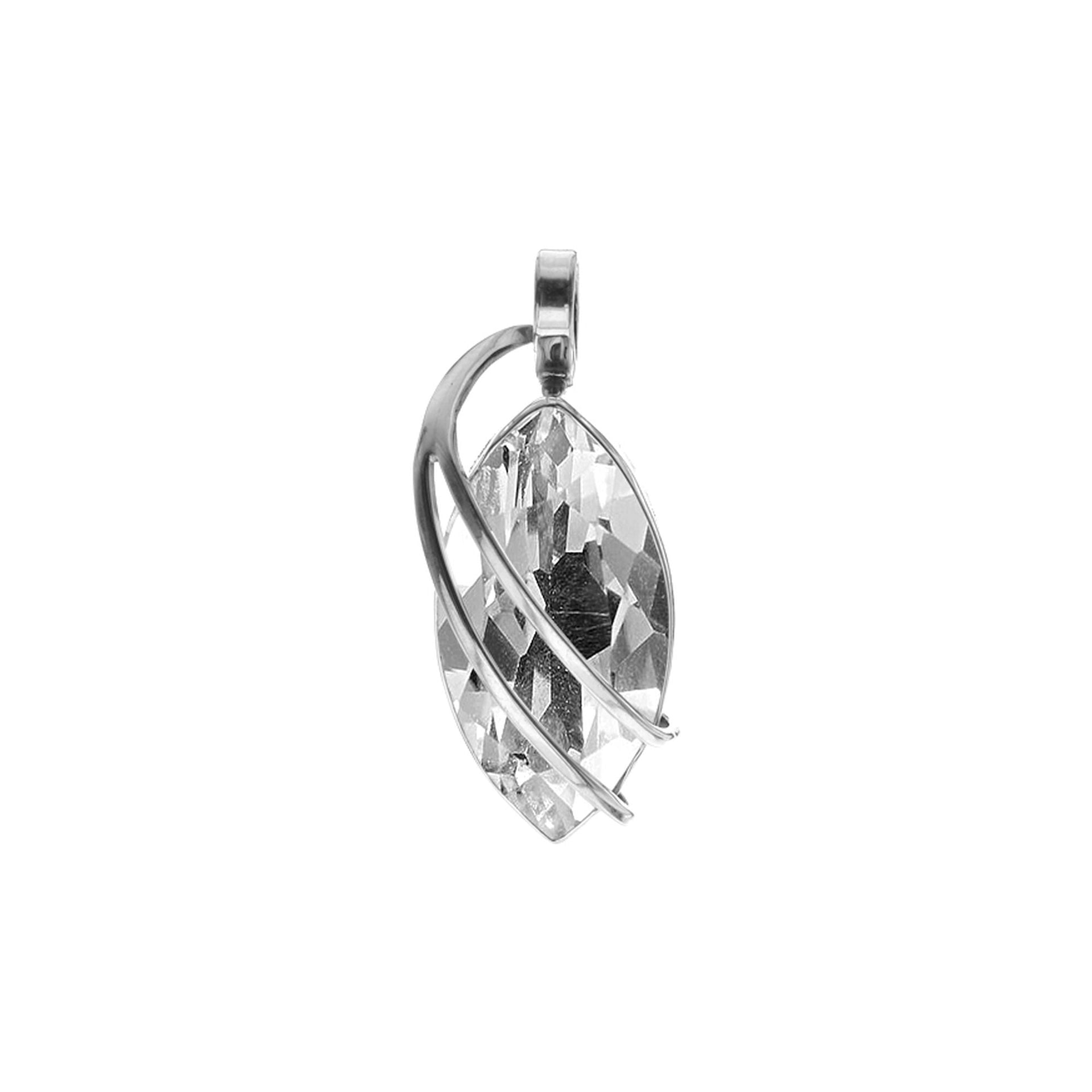 Viola marquis quartz double strand pendant