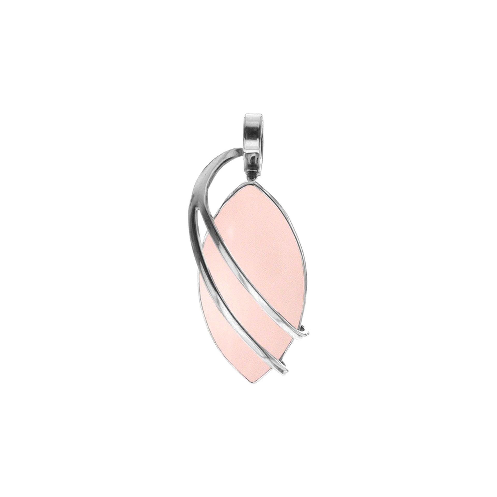 Viola marquis rose quartz double strand pendant (large)