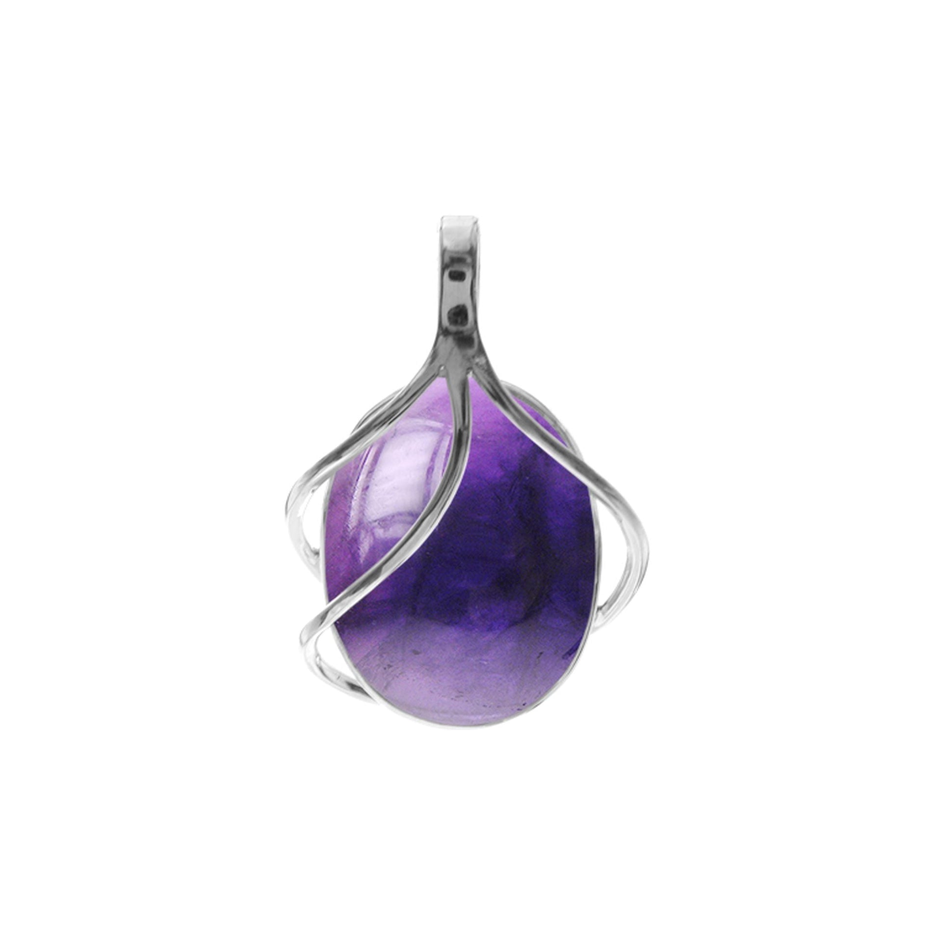 Viola amethyst triple overlay pendant