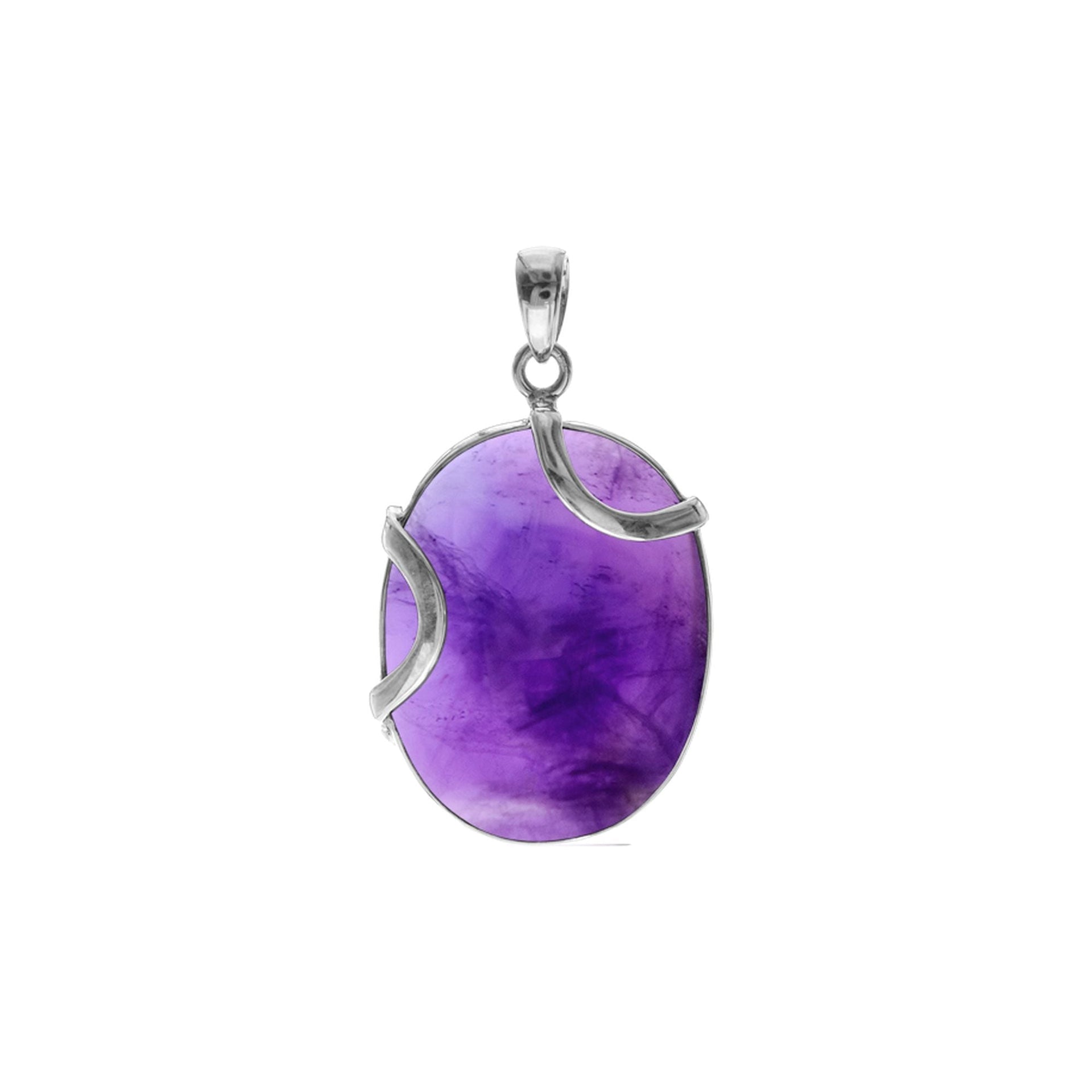Amy double curve amethyst pendant