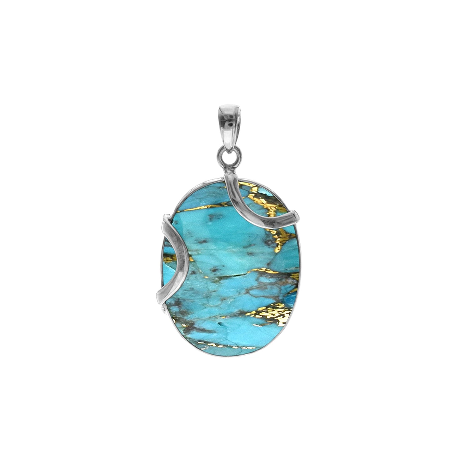 Amy double curve blue mohave pendant