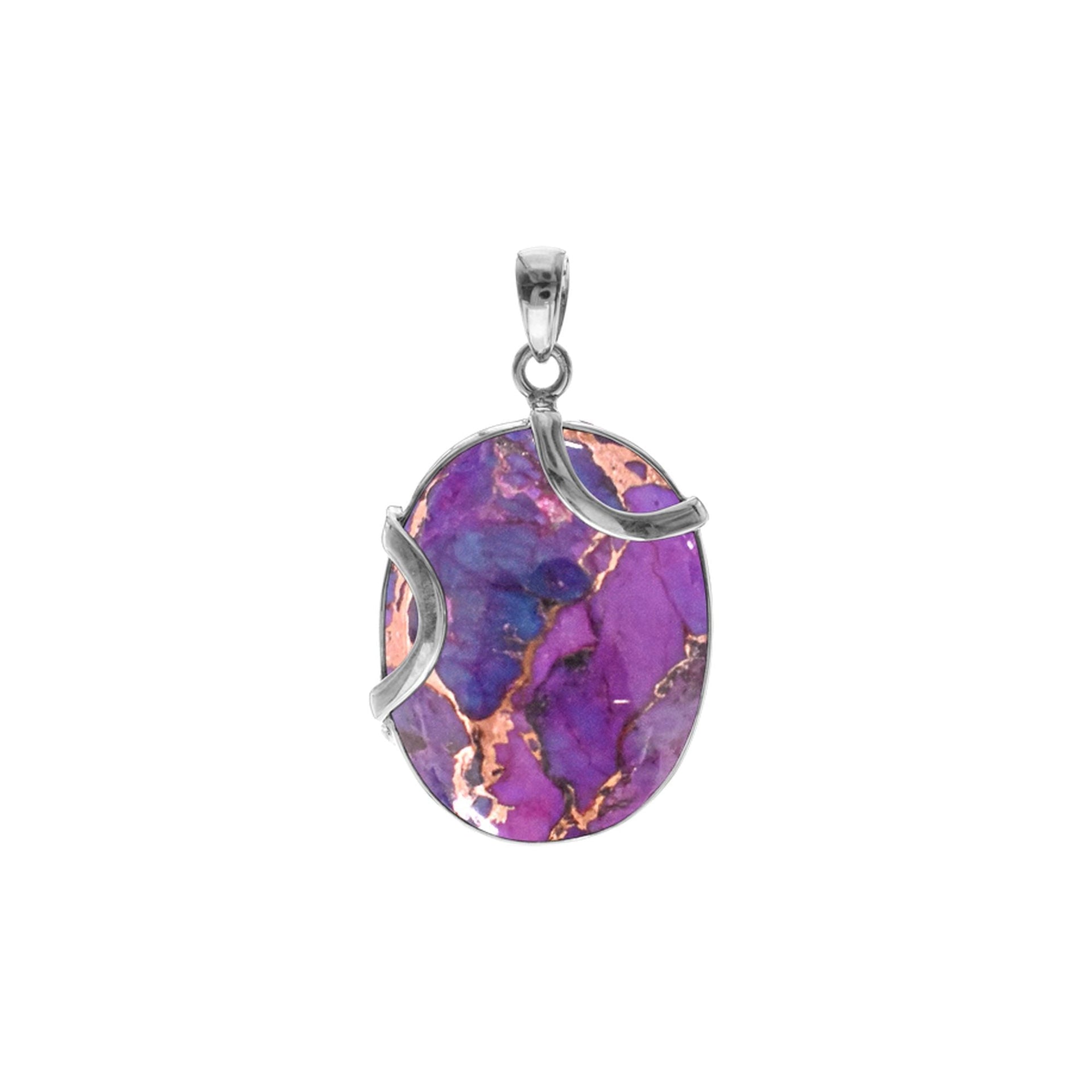 Amy double curve purple mohave pendant