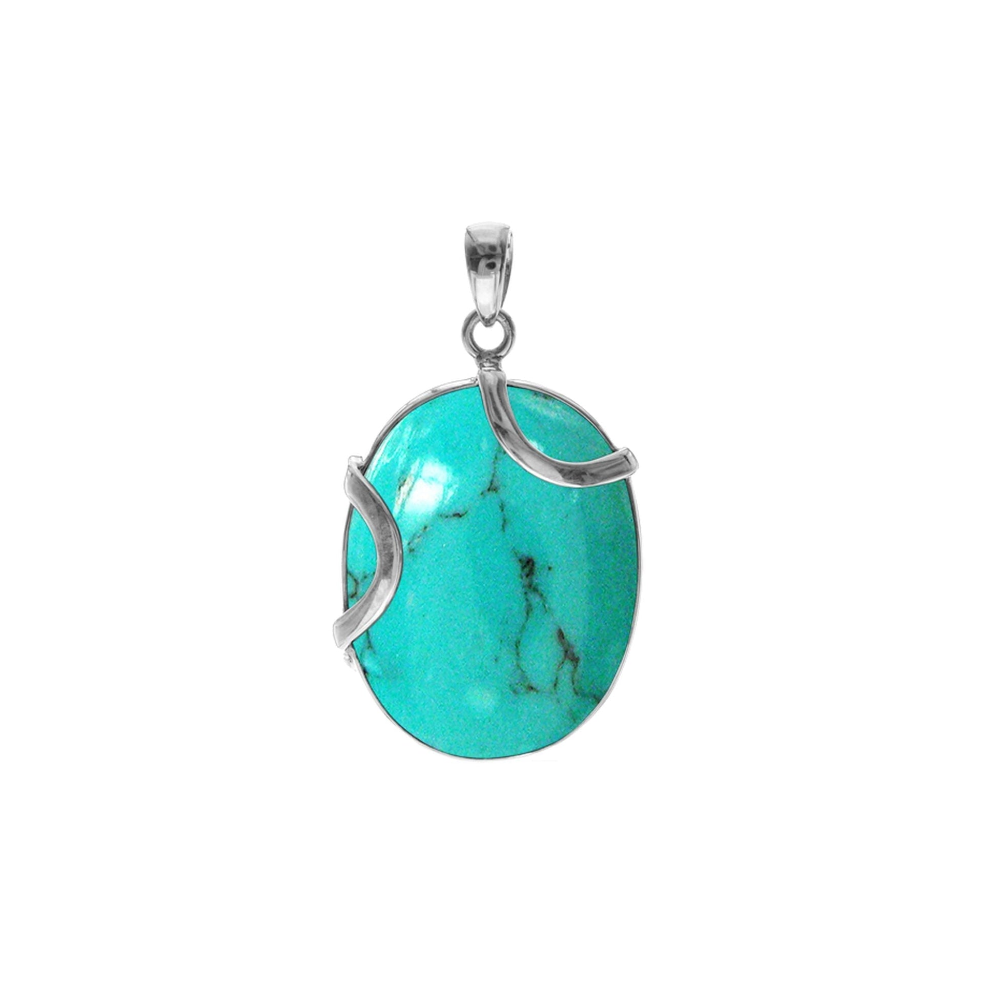 Amy double curve turquoise pendant