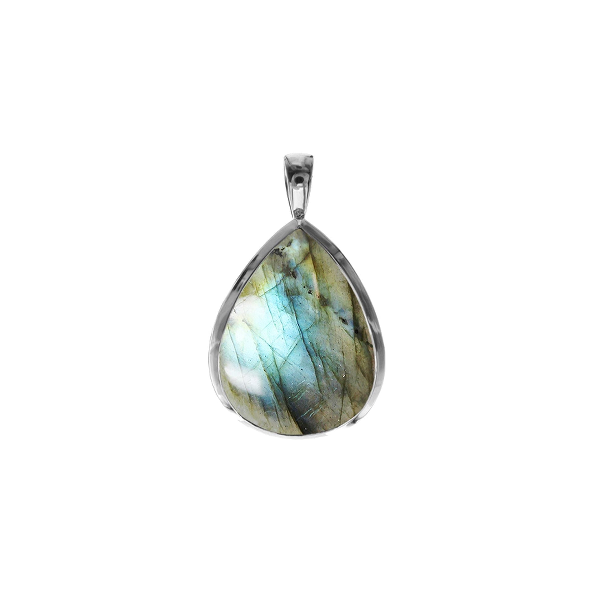 Samira plain labradorite teardrop pendant