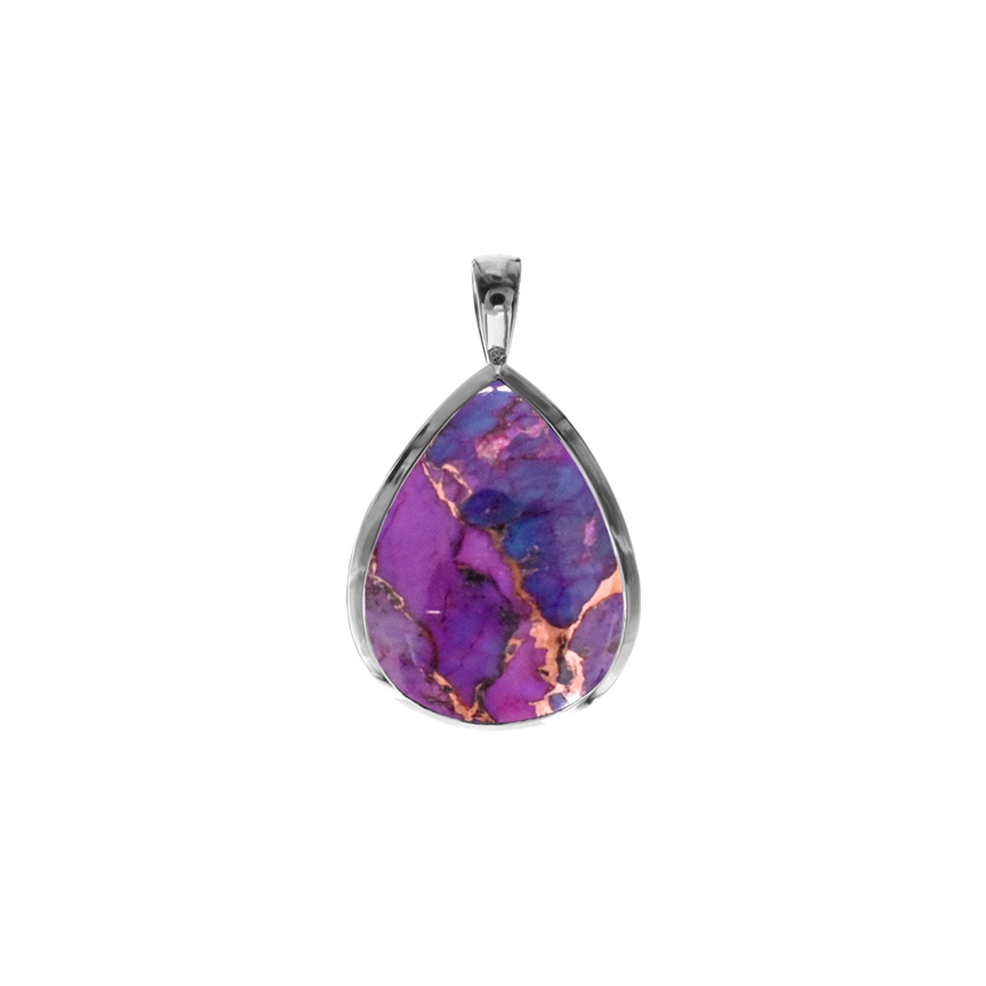 Samira plain purple mohave teardrop pendant