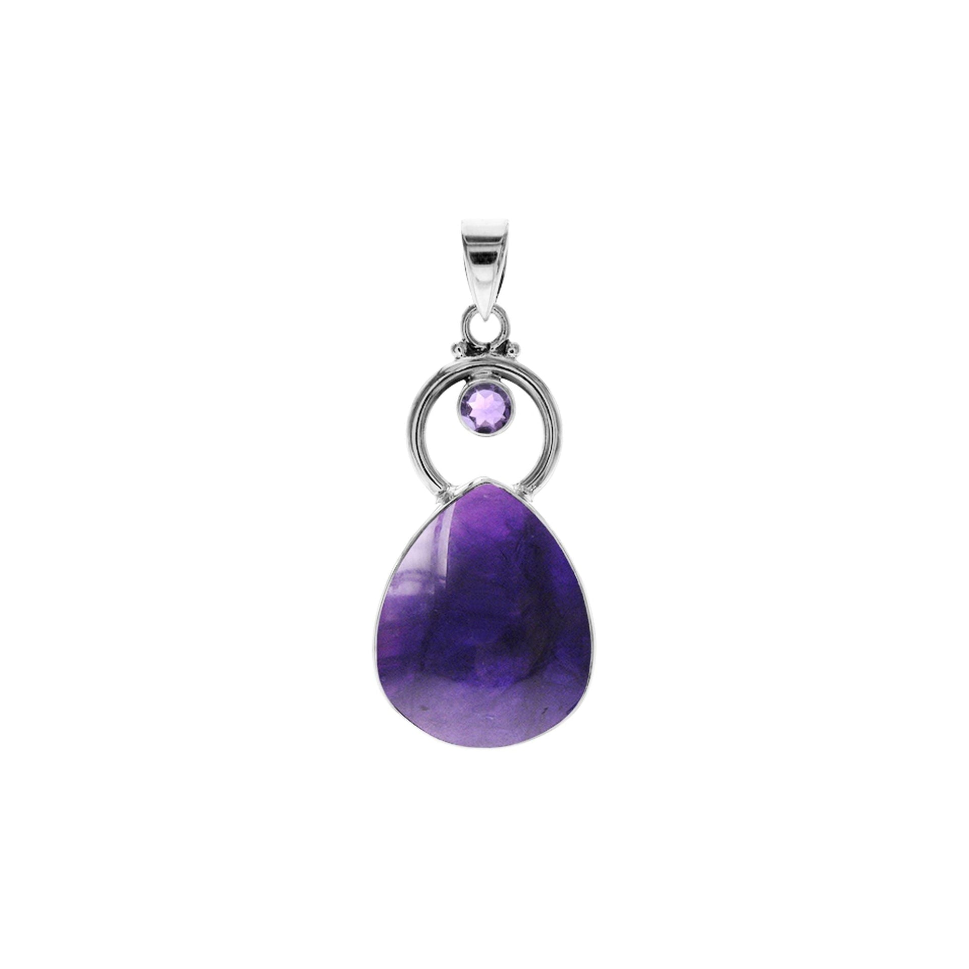 Amy amethyst hoop pendant