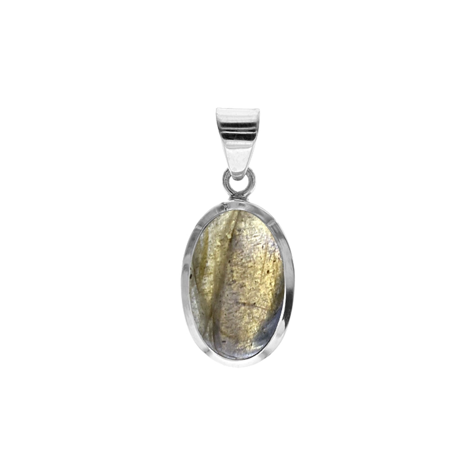 Samira 20x32mm simple oval labradorite pendant