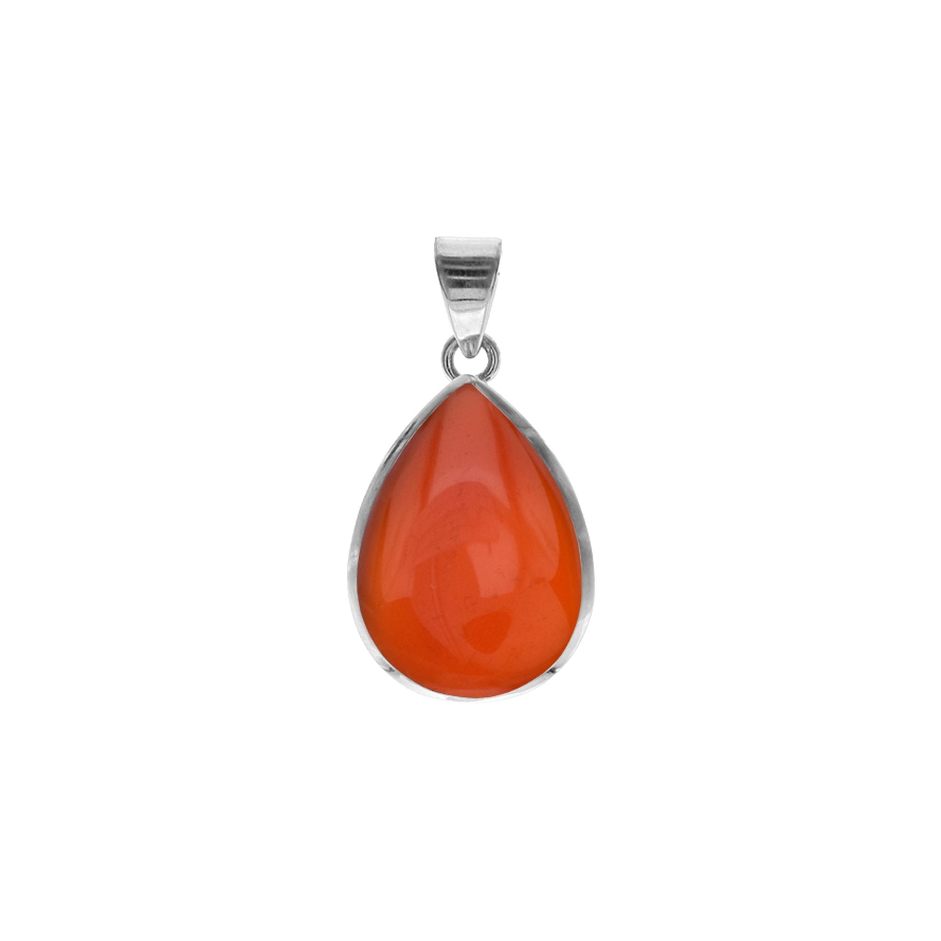 Samira simple carnelian teardrop pendant