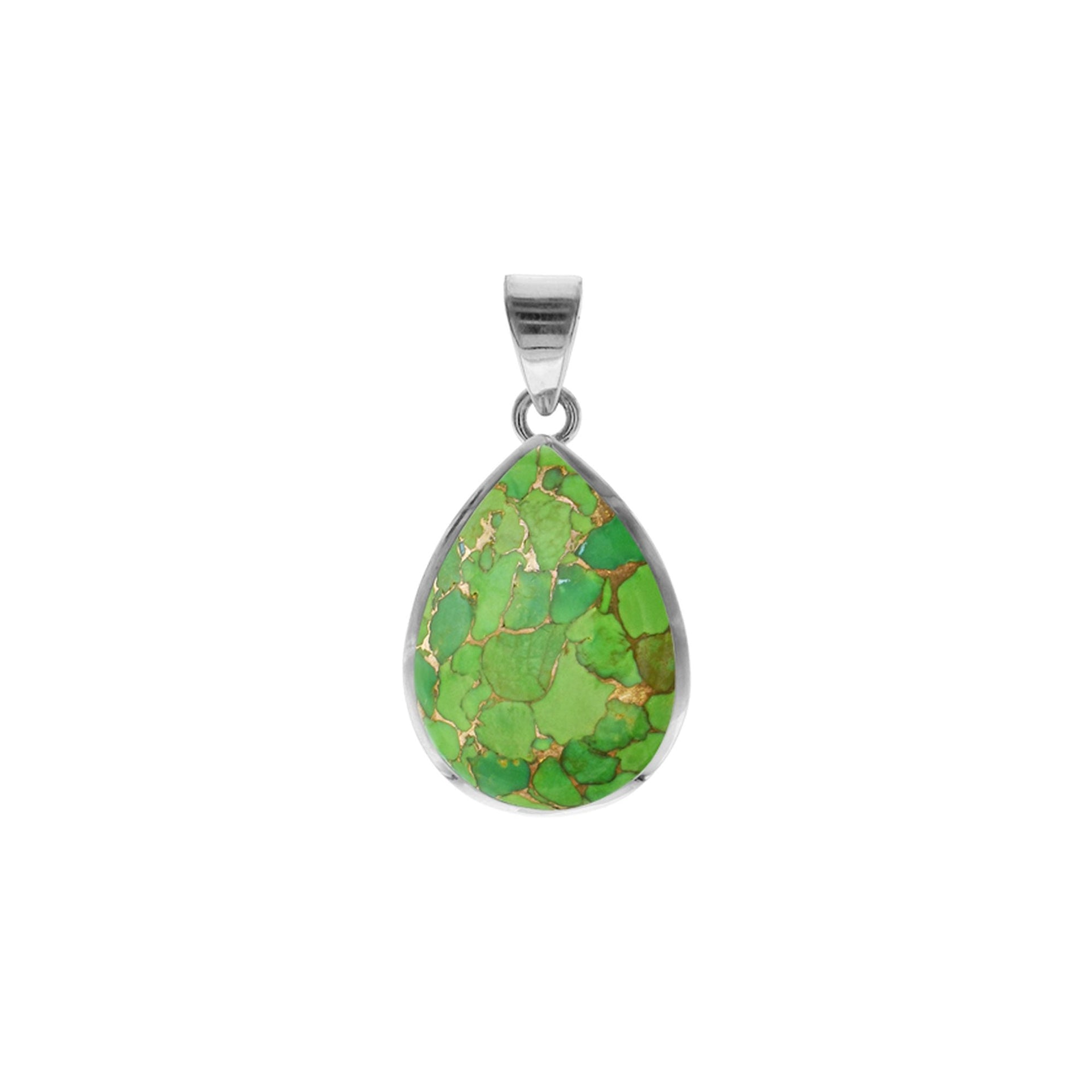 Samira simple green mohave teardrop pendant