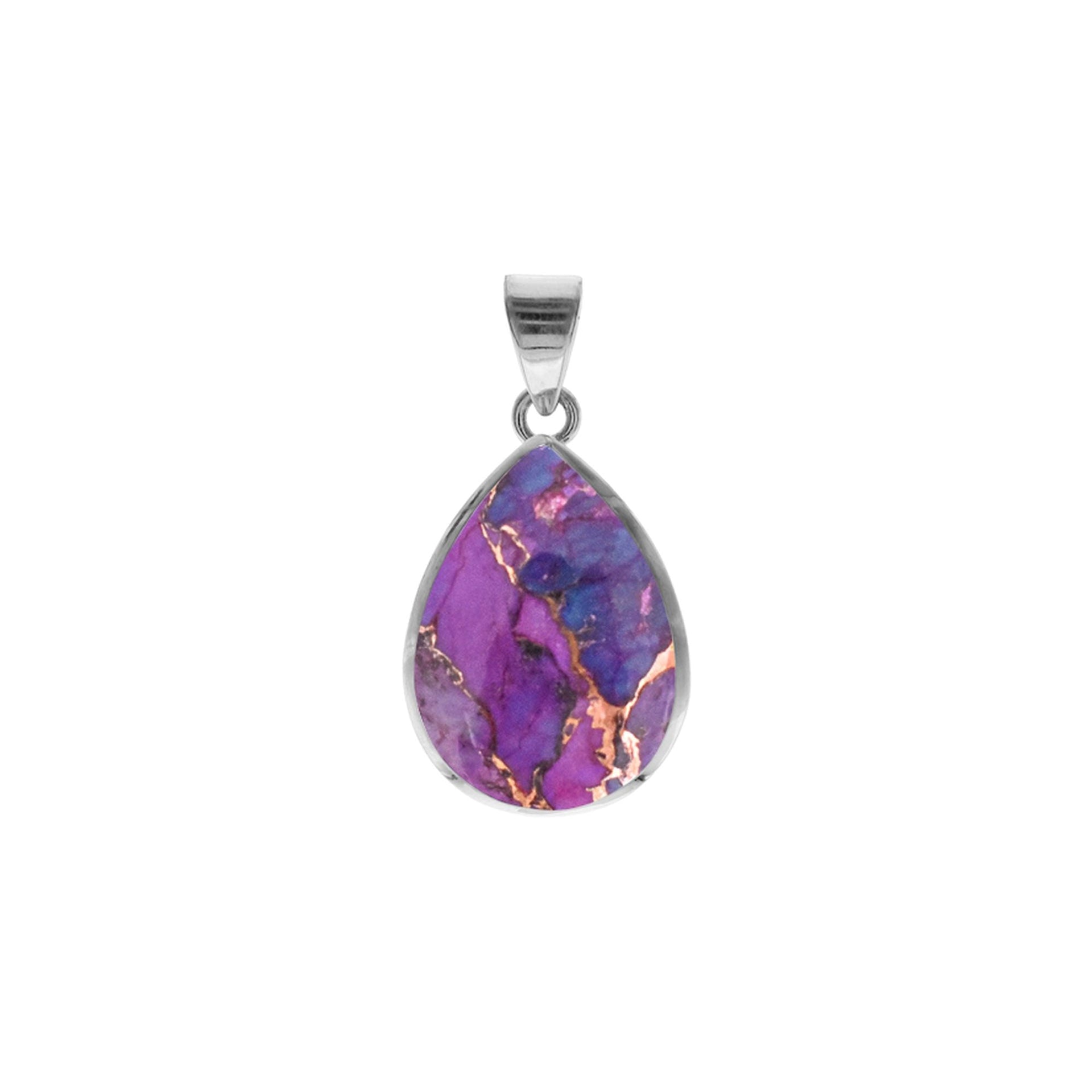 Samira simple purple mohave teardrop pendant