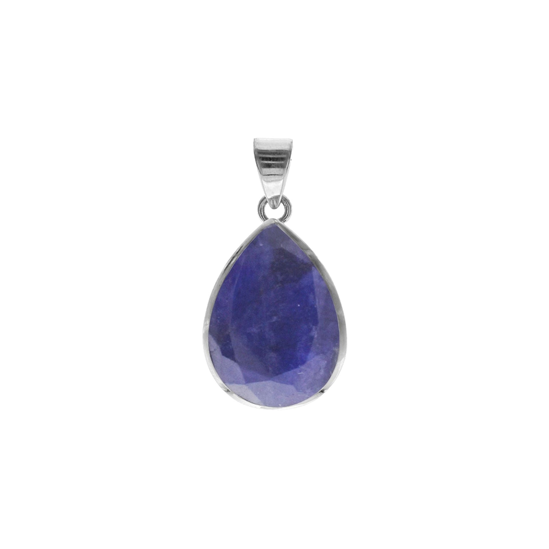 Samira simple sapphire quartz teardrop pendant