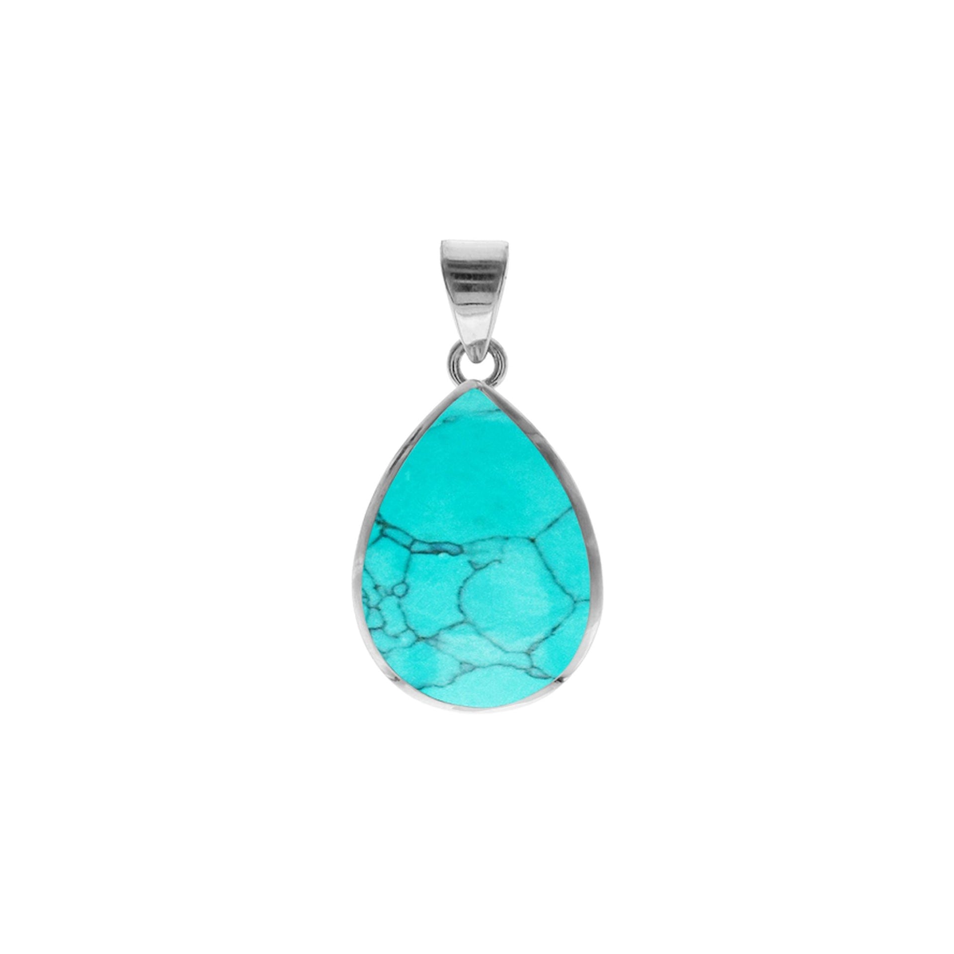 Samira simple turquoise teardrop pendant