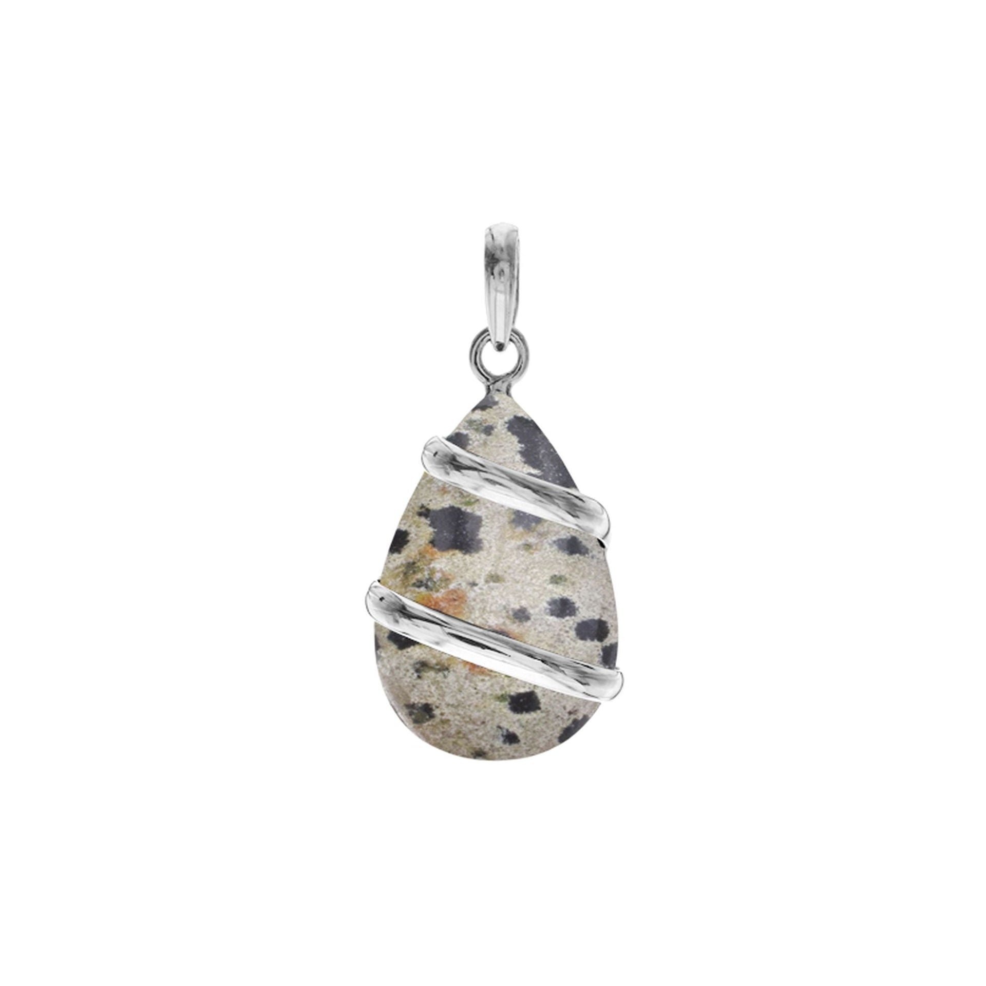 Amy banded dalmatian jasper pendant
