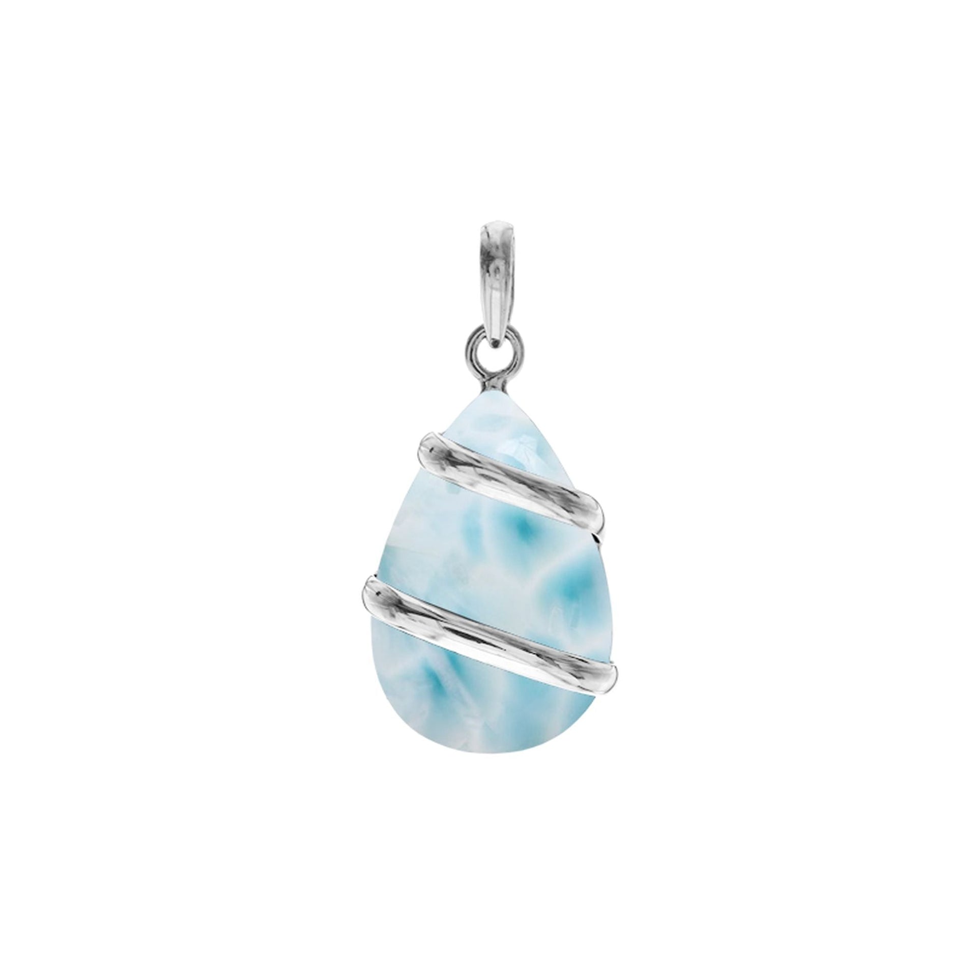 Amy banded larimar pendant