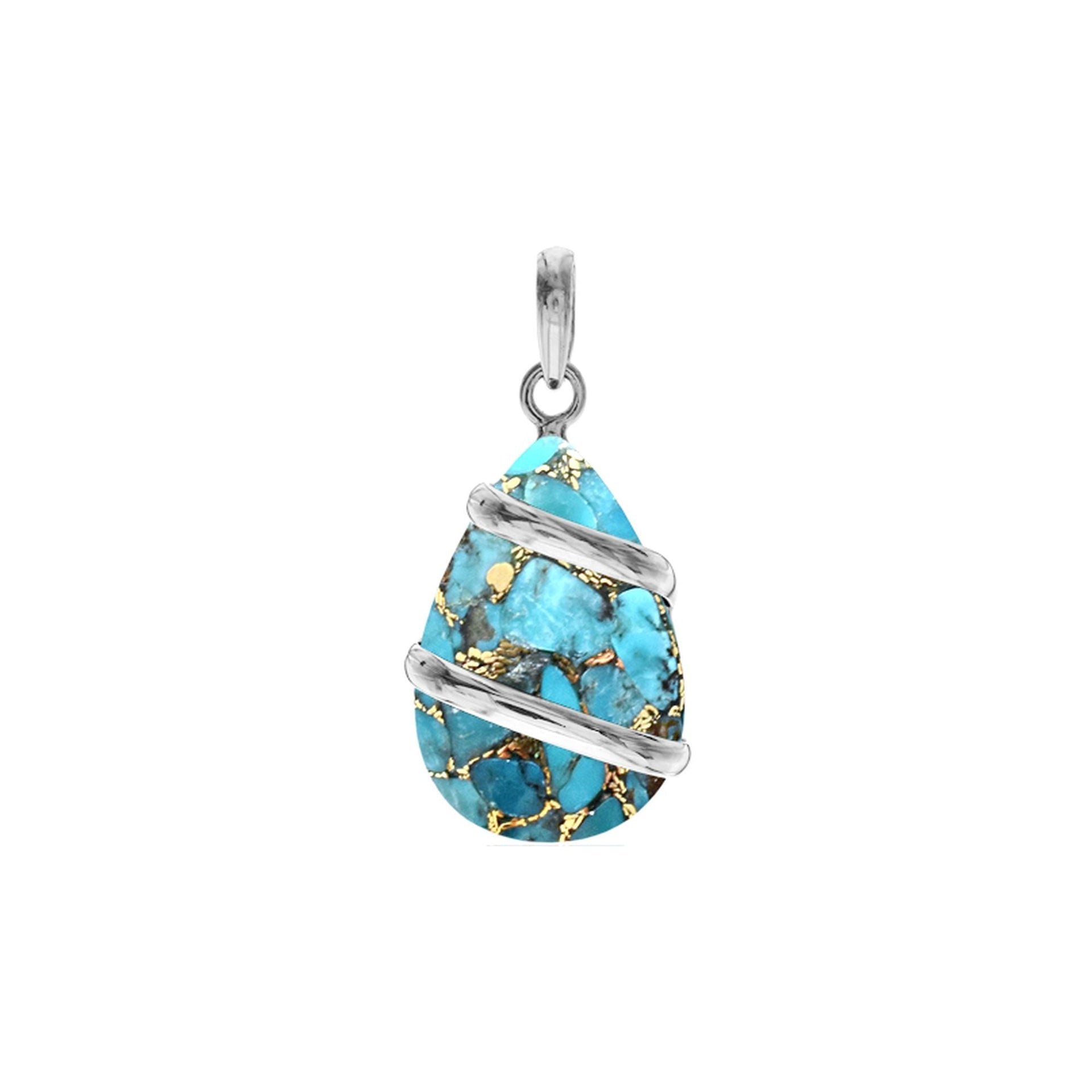 Amy banded blue mohave pendant