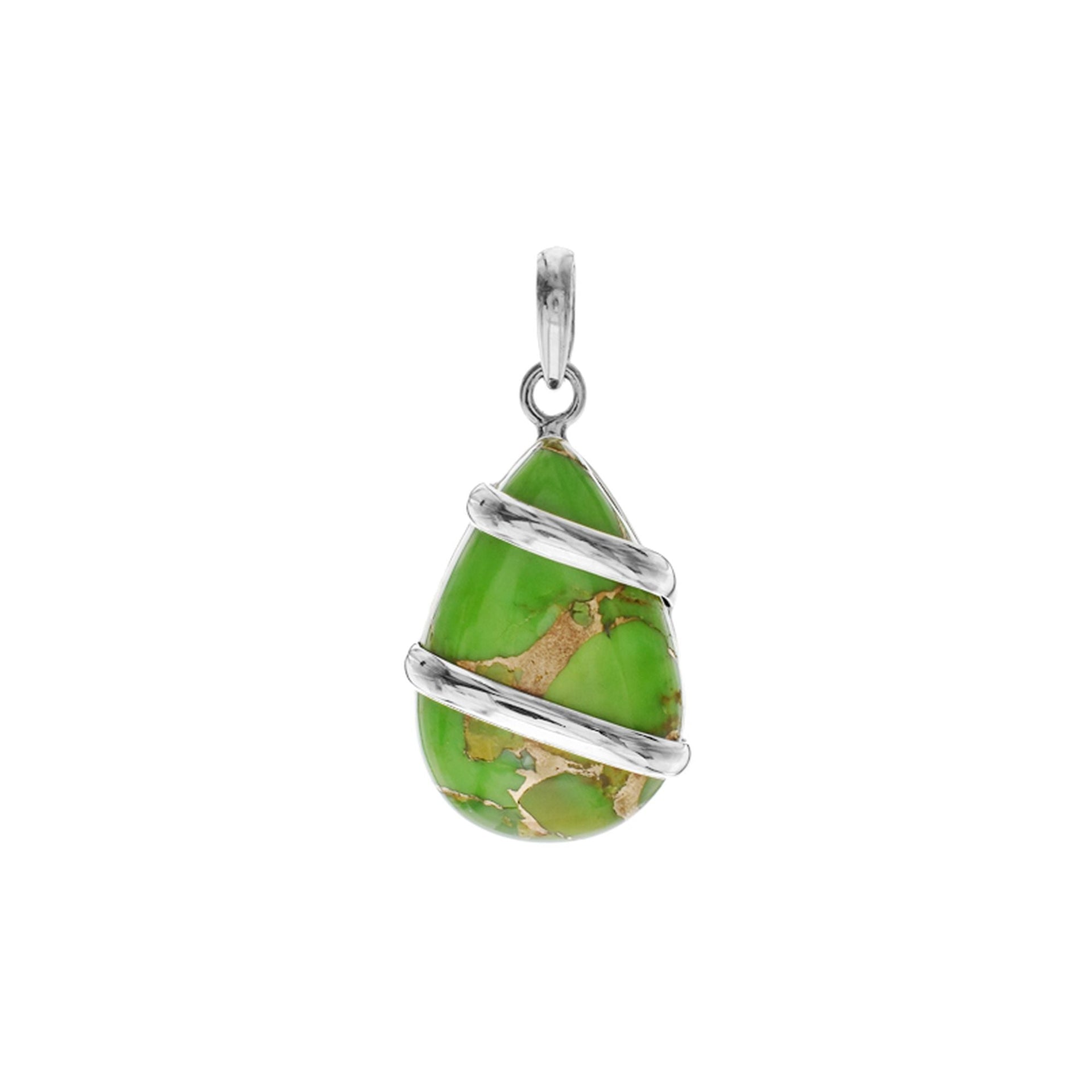 Amy banded green mohave pendant