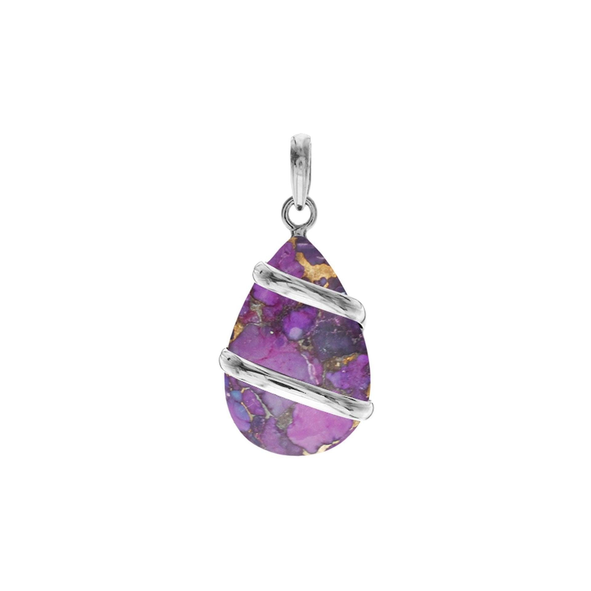 Amy banded purple mohave pendant