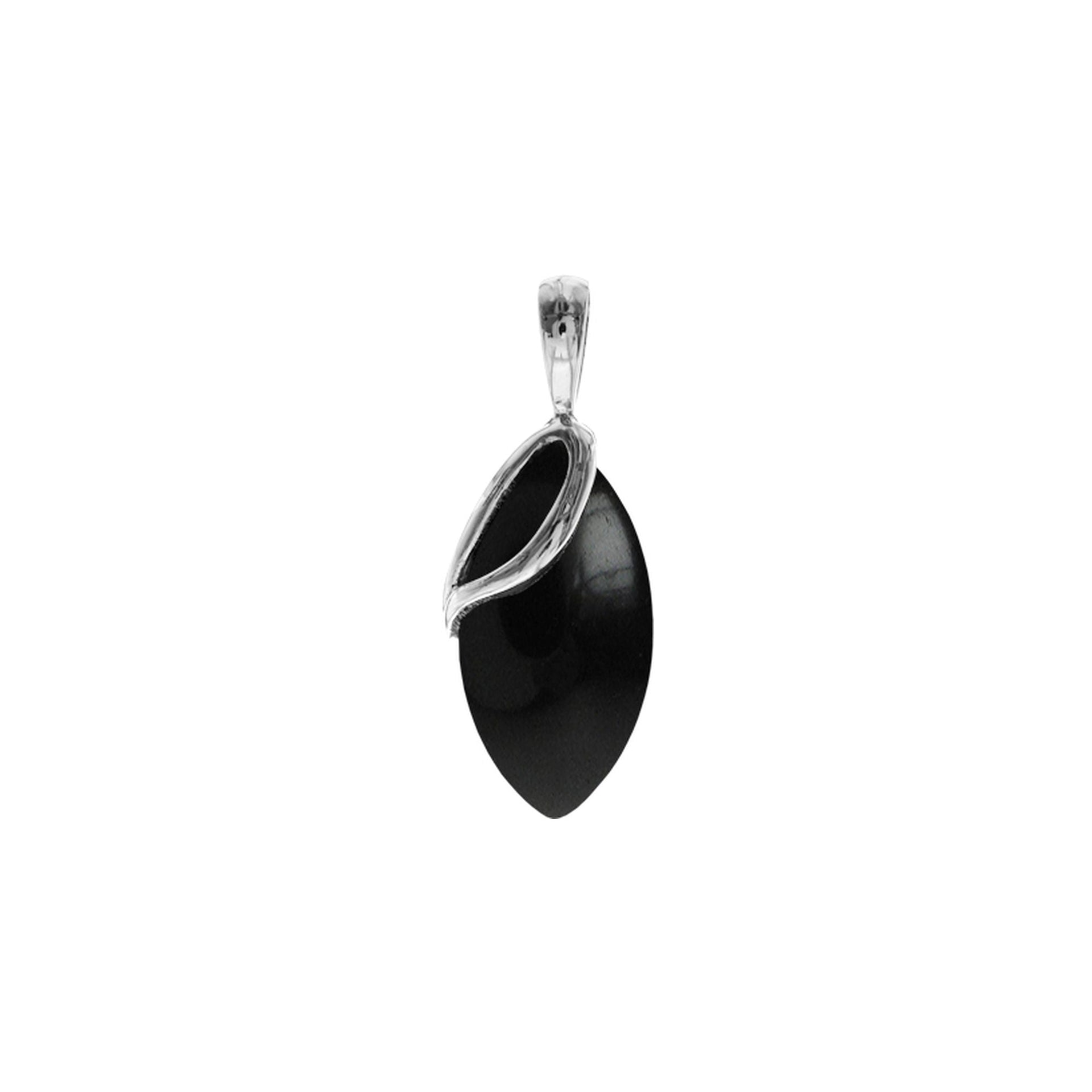 Viola marquis black onyx with overlay pendant
