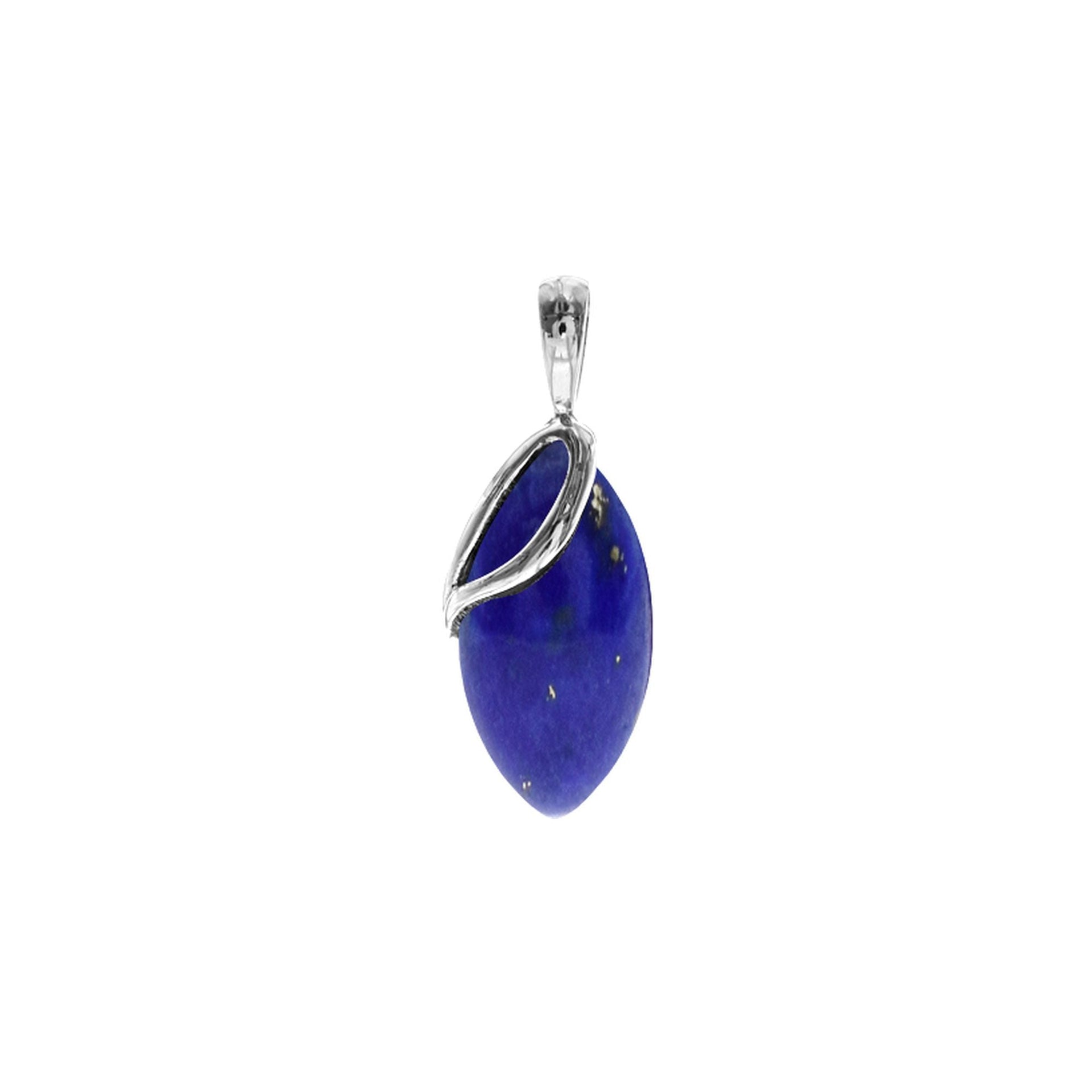 Viola marquis lapis lazuli overlay pendant