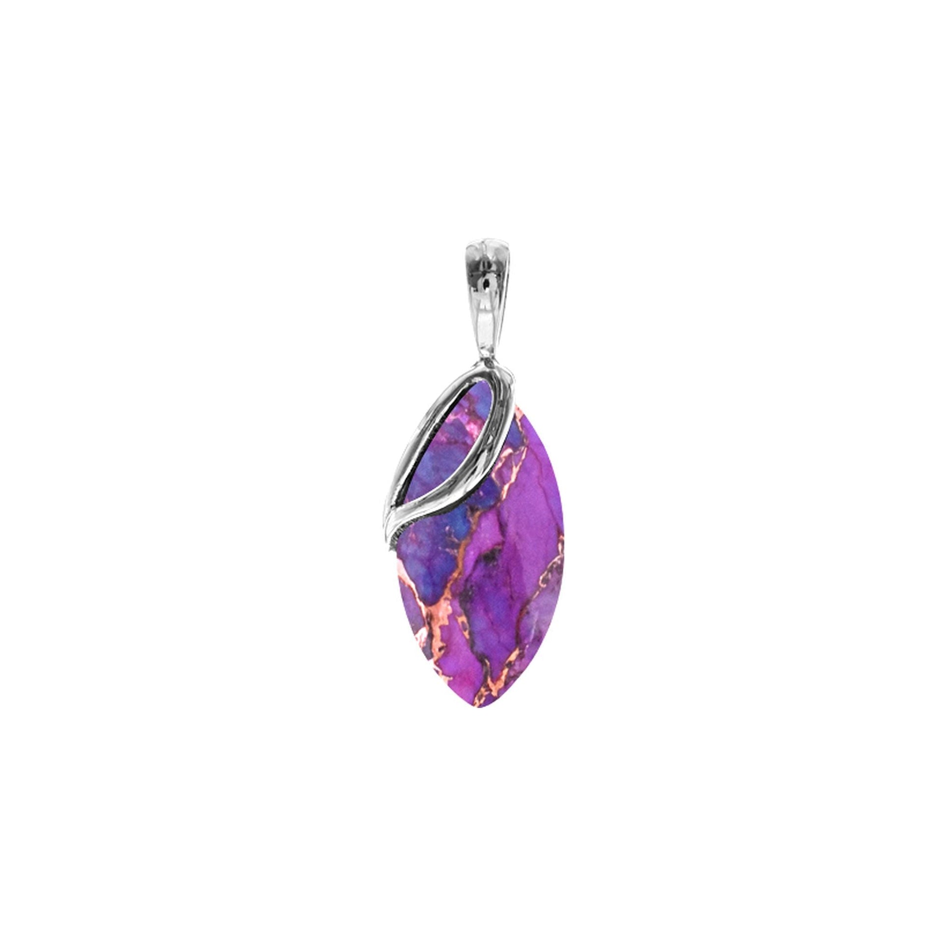 Viola marquis purple mohave overlay pendant