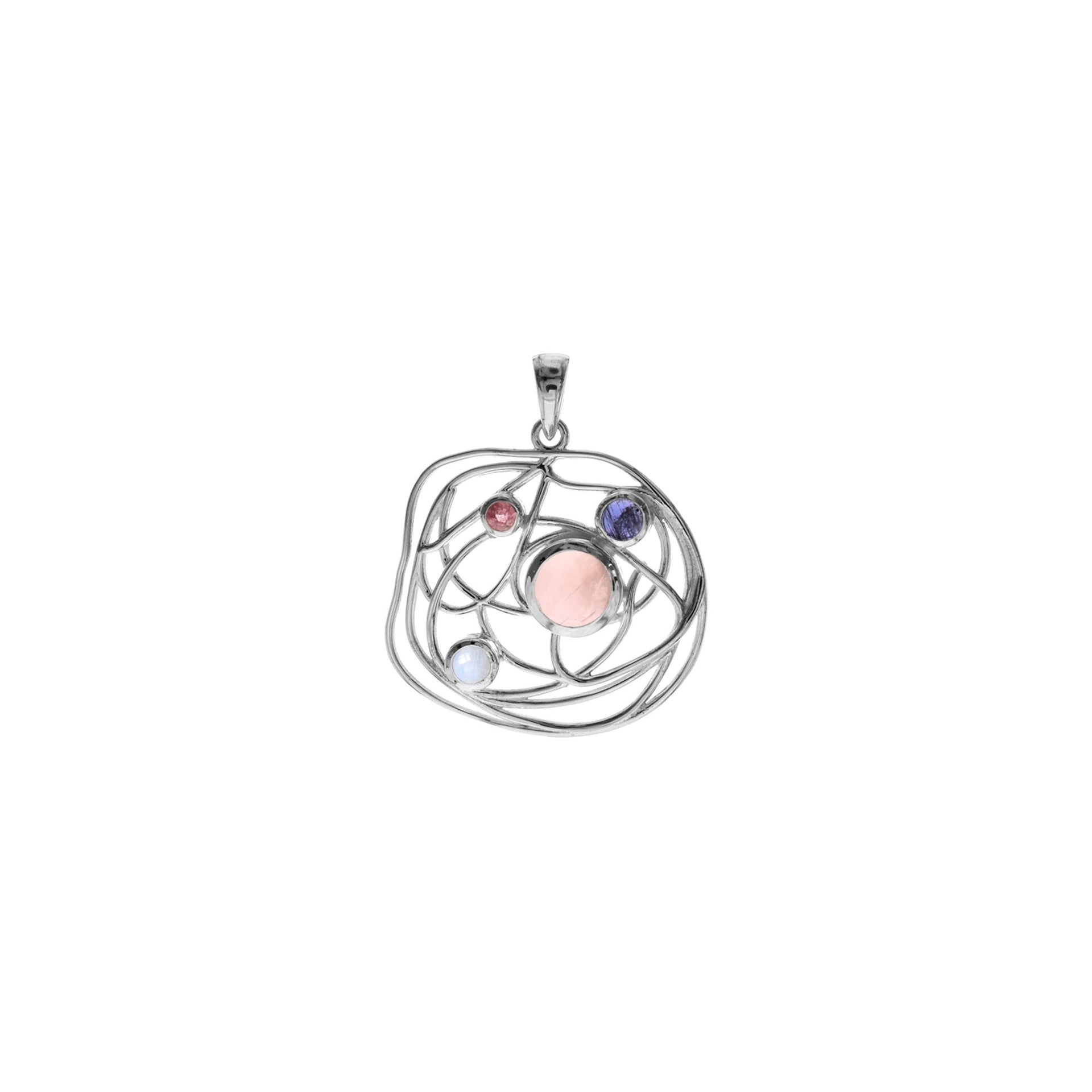 Lexi pink mix wire pendant
