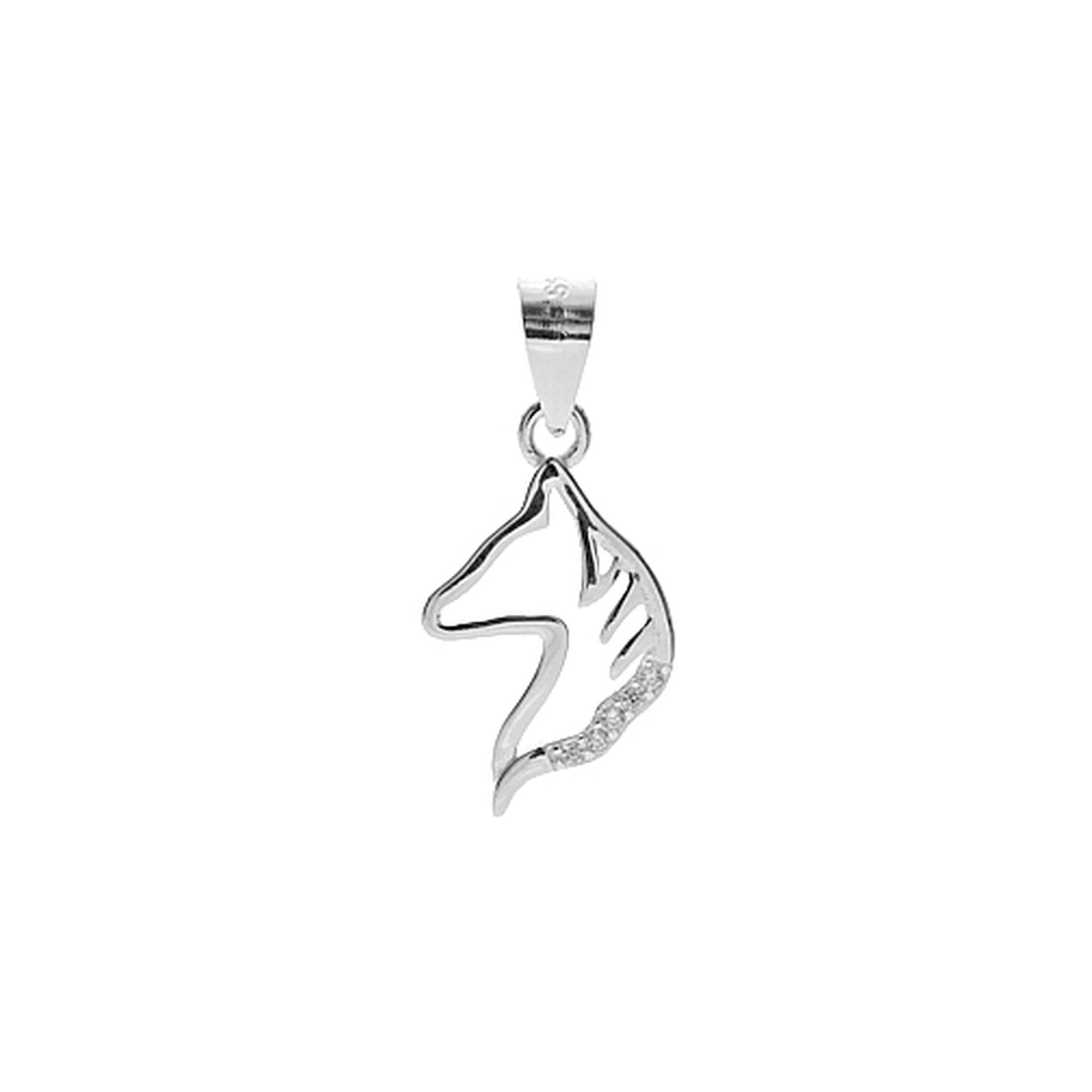 Carrie horse head silhouette pendant