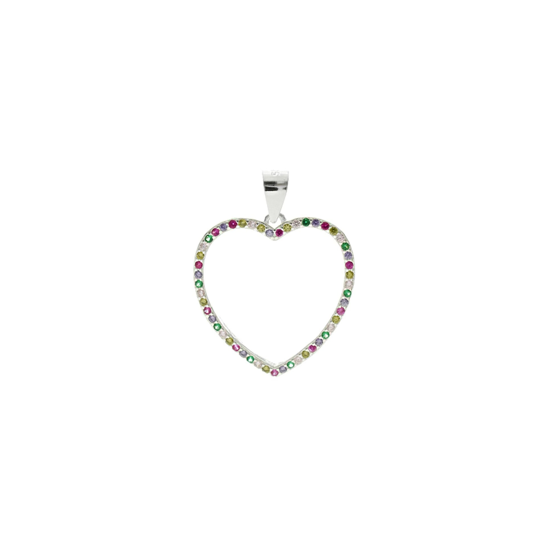 Callista rainbow heart pendant