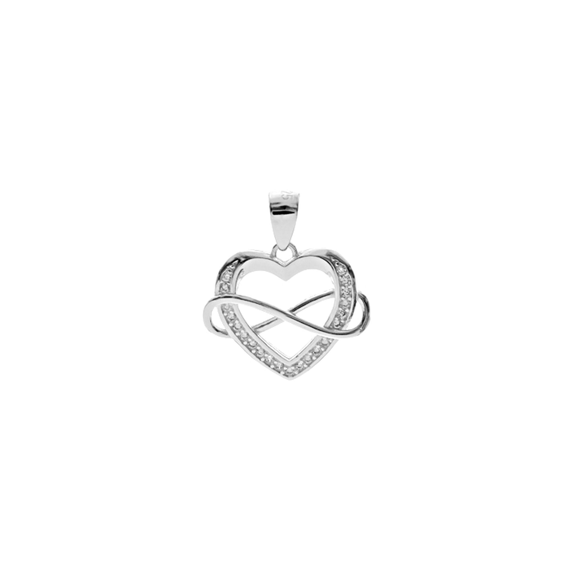 Mariah interlinked infinity heart pendant
