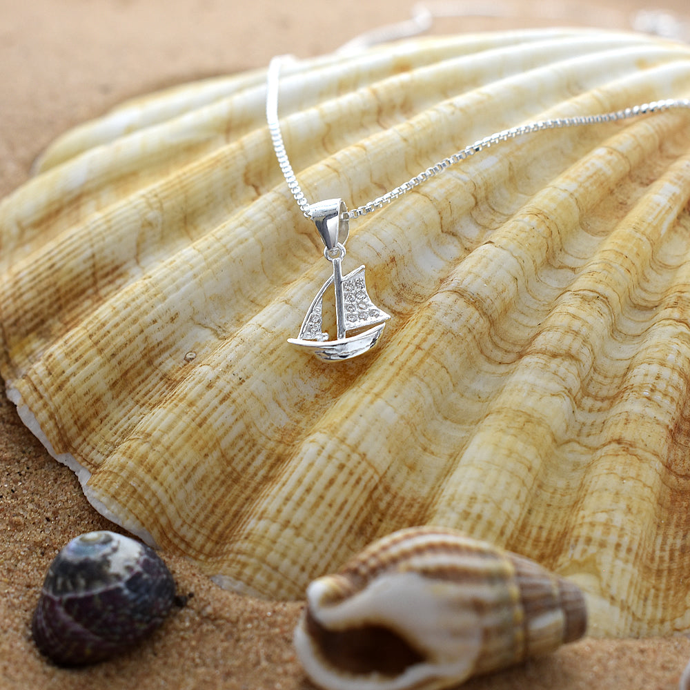 Cecilia sailing boat pendant