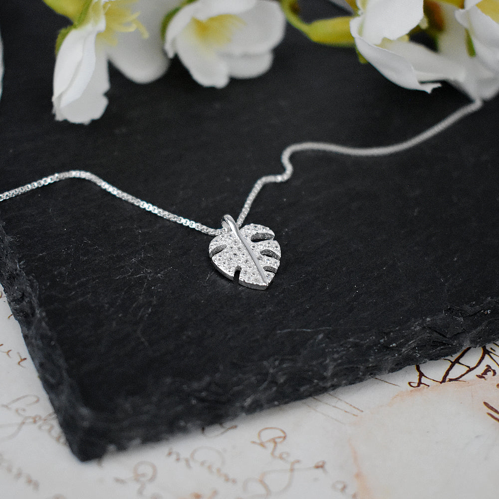 Alianna tropical leaf pendant