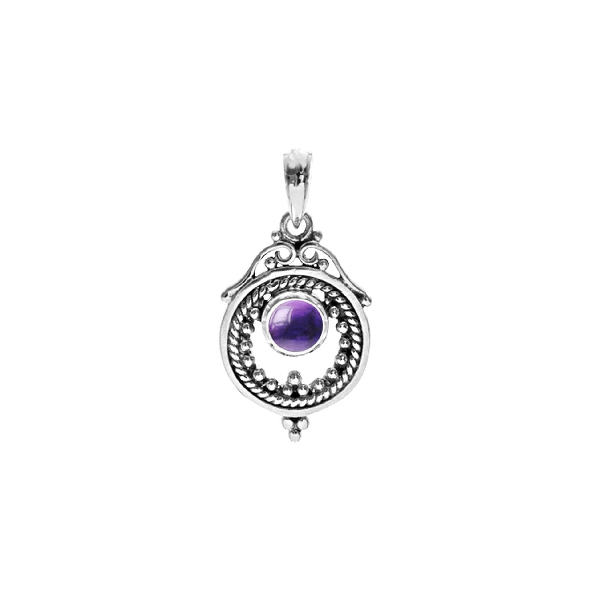Catalina tribal amethyst pendant