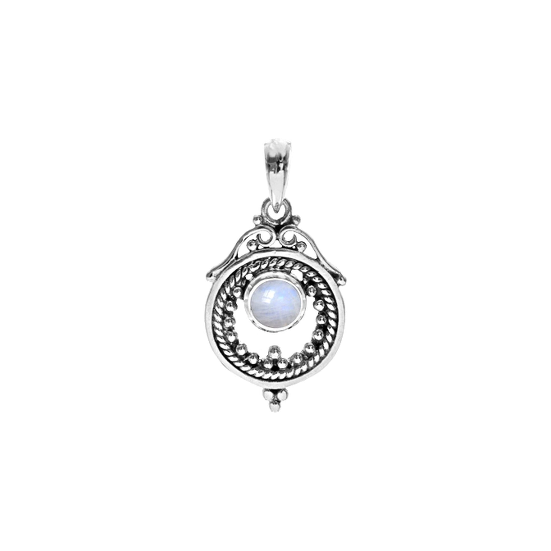 Catalina tribal rainbow moonstone pendant