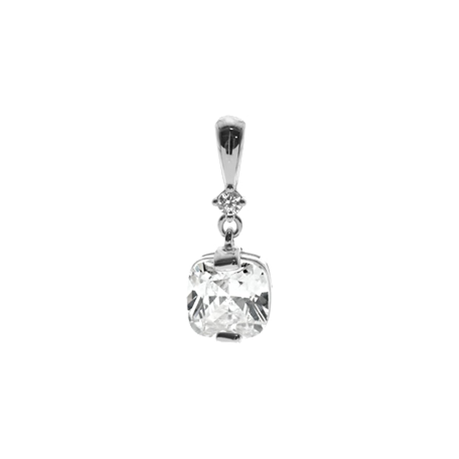 Carrie cushion-cut pendant