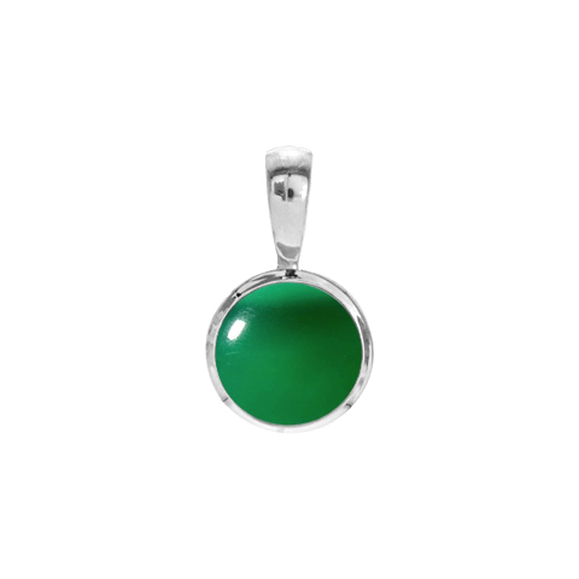 Samira basic round green agate pendant