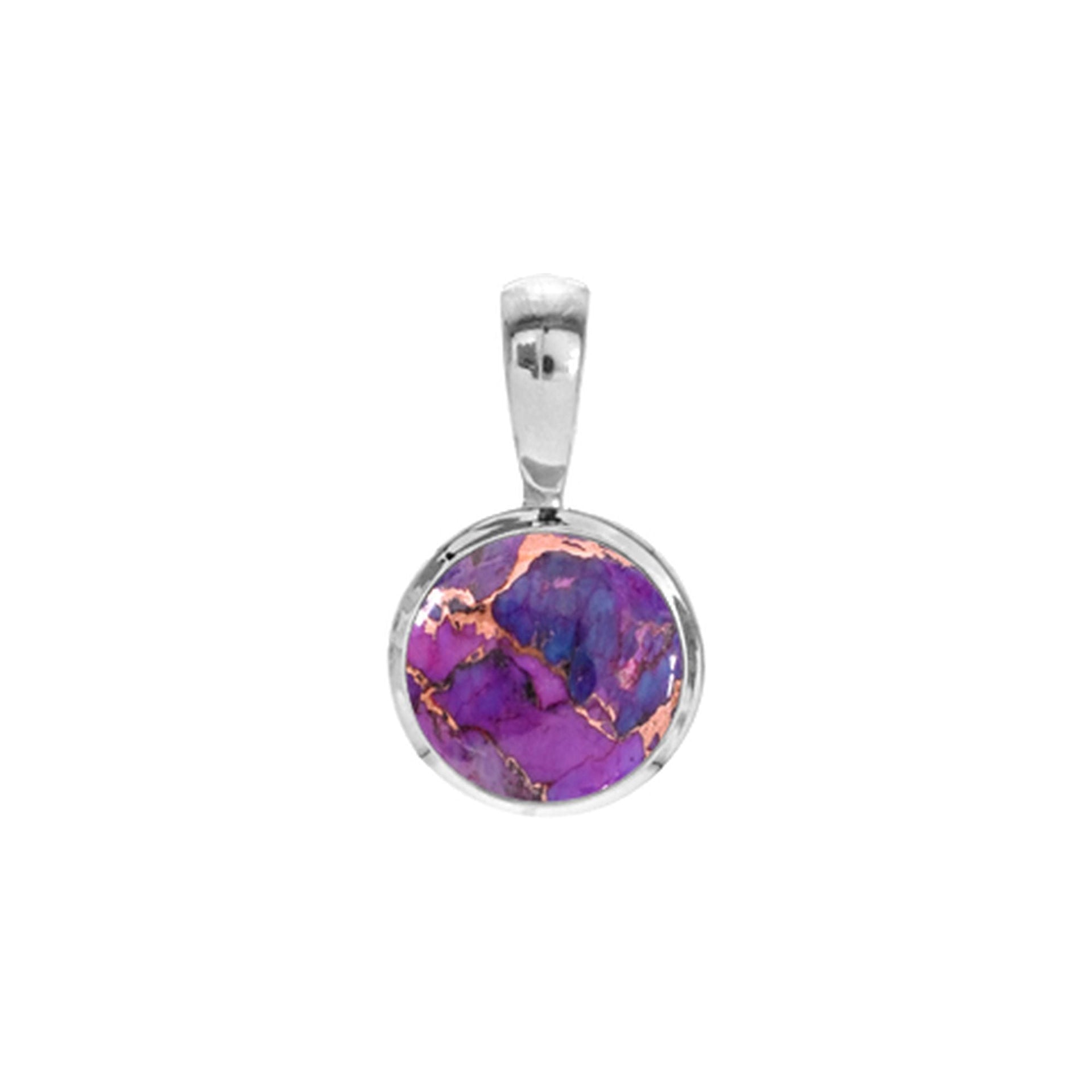 Samira basic round purple mohave pendant