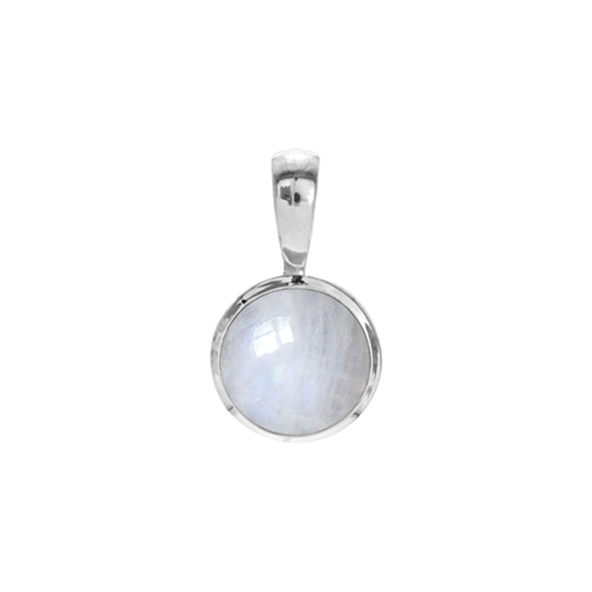 Samira basic round rainbow moonstone pendant