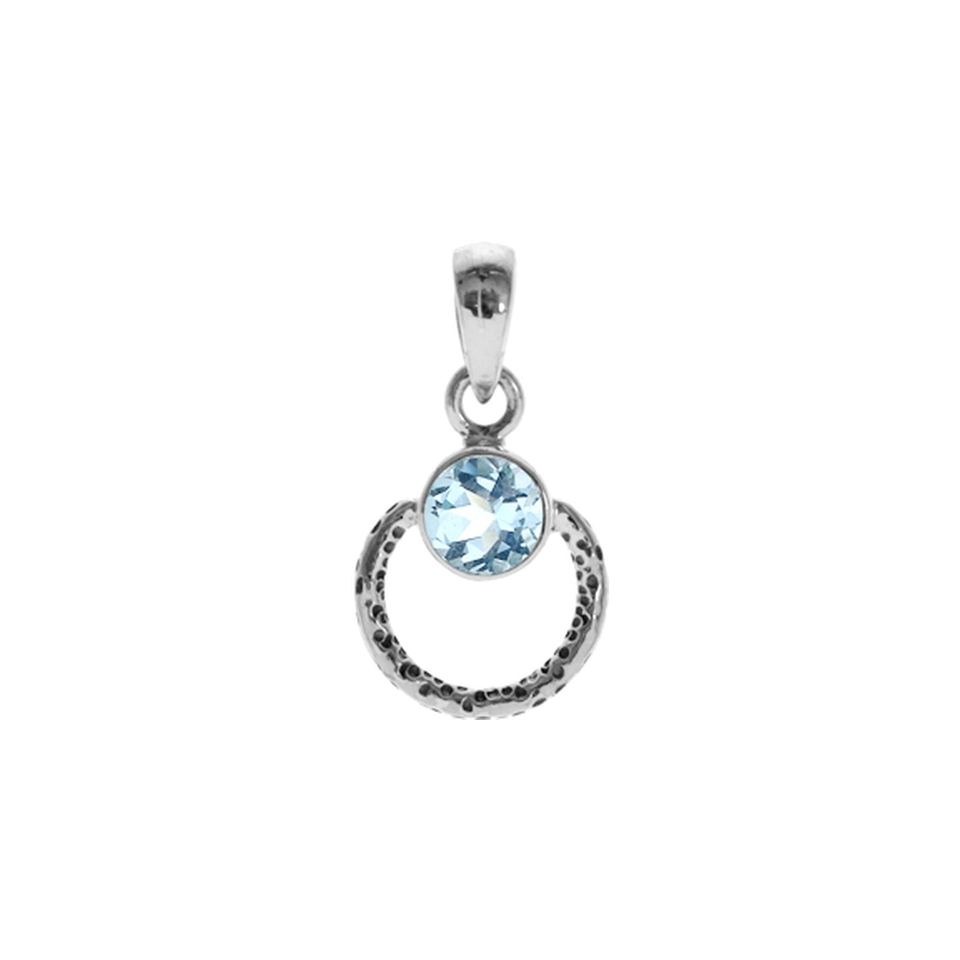 Lexi blue topaz with hoop pendant