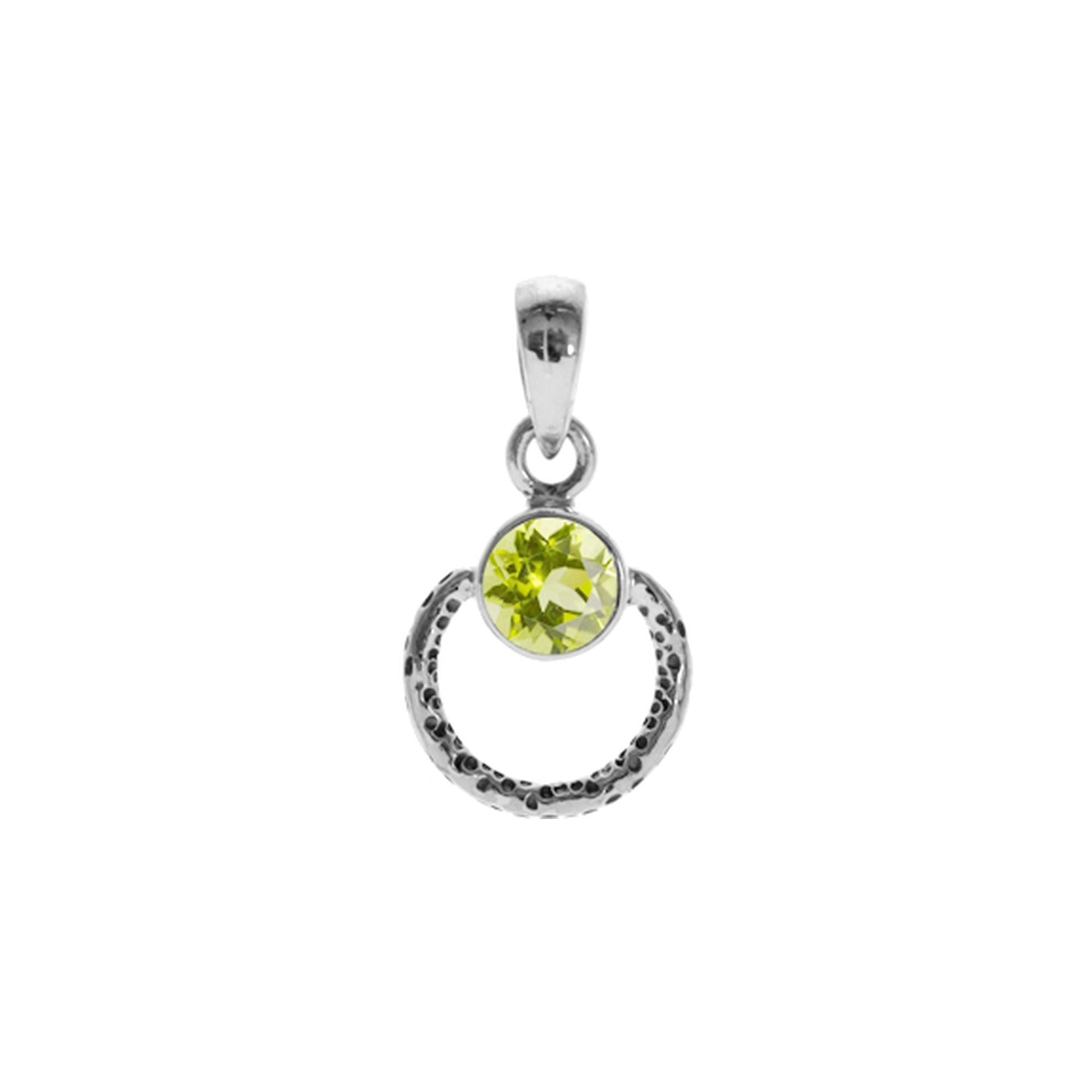 Lexi peridot facet with hoop pendant