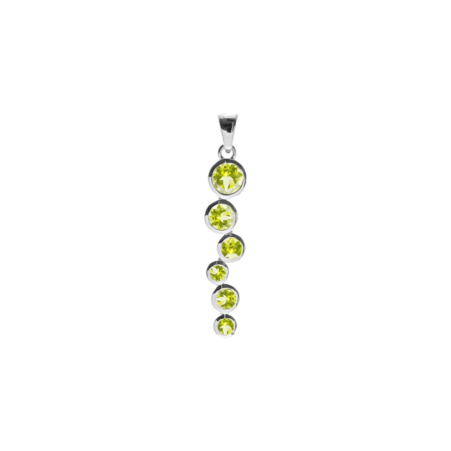 Lola staggered peridot facet pendant