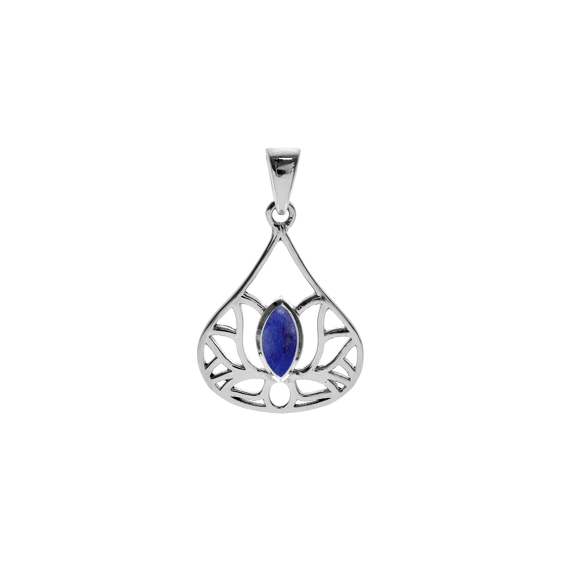 Tilly lotus lapis lazuli pendant
