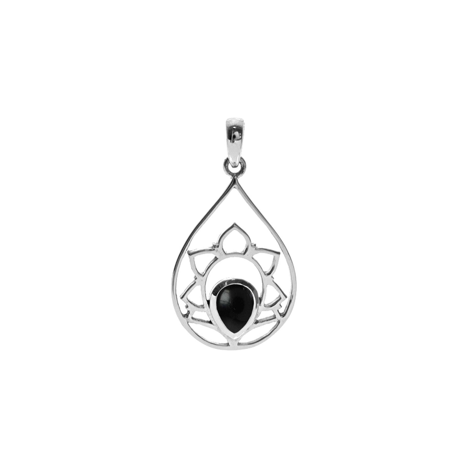 Tilly black onyx mandala pendant