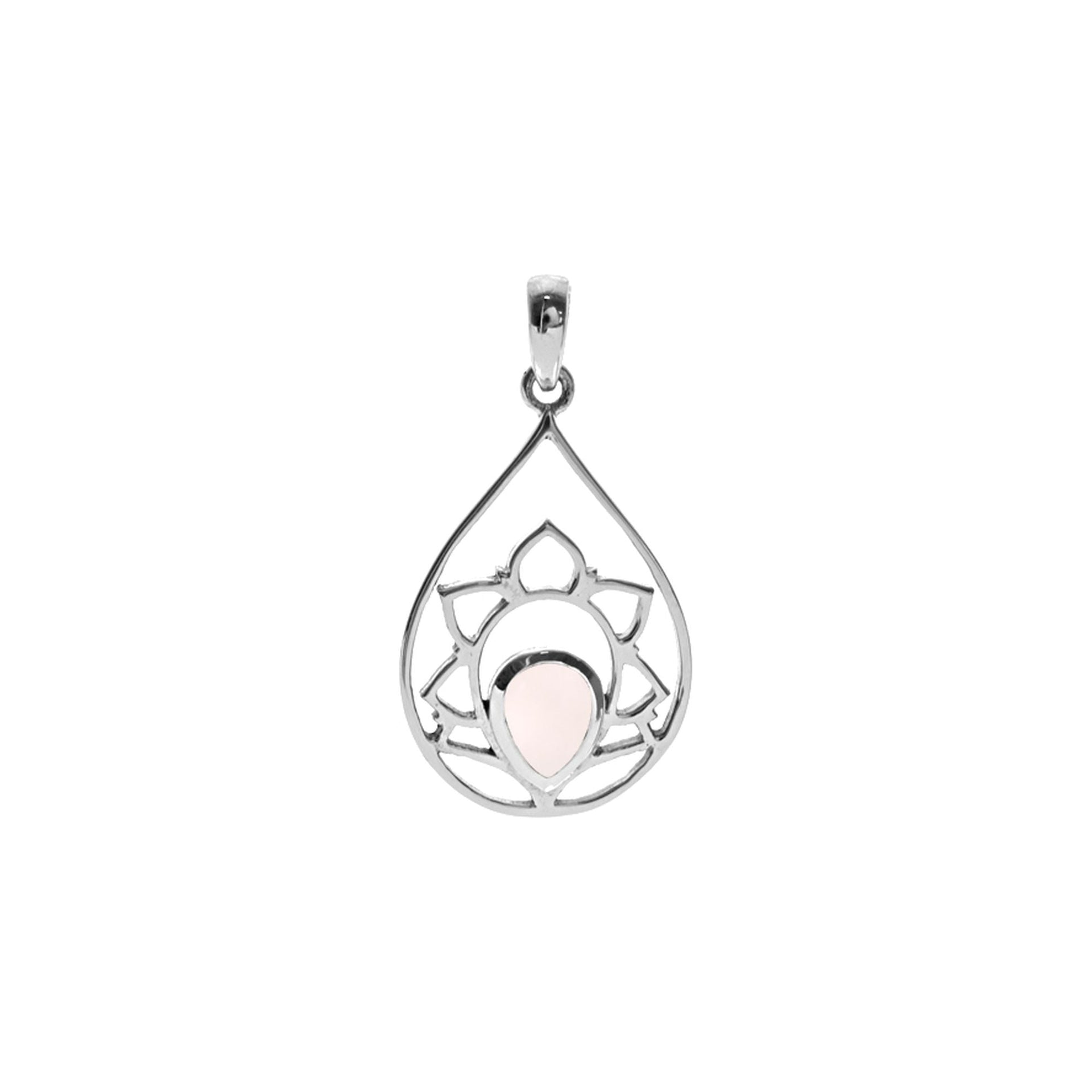 Tilly rose quartz mandala pendant