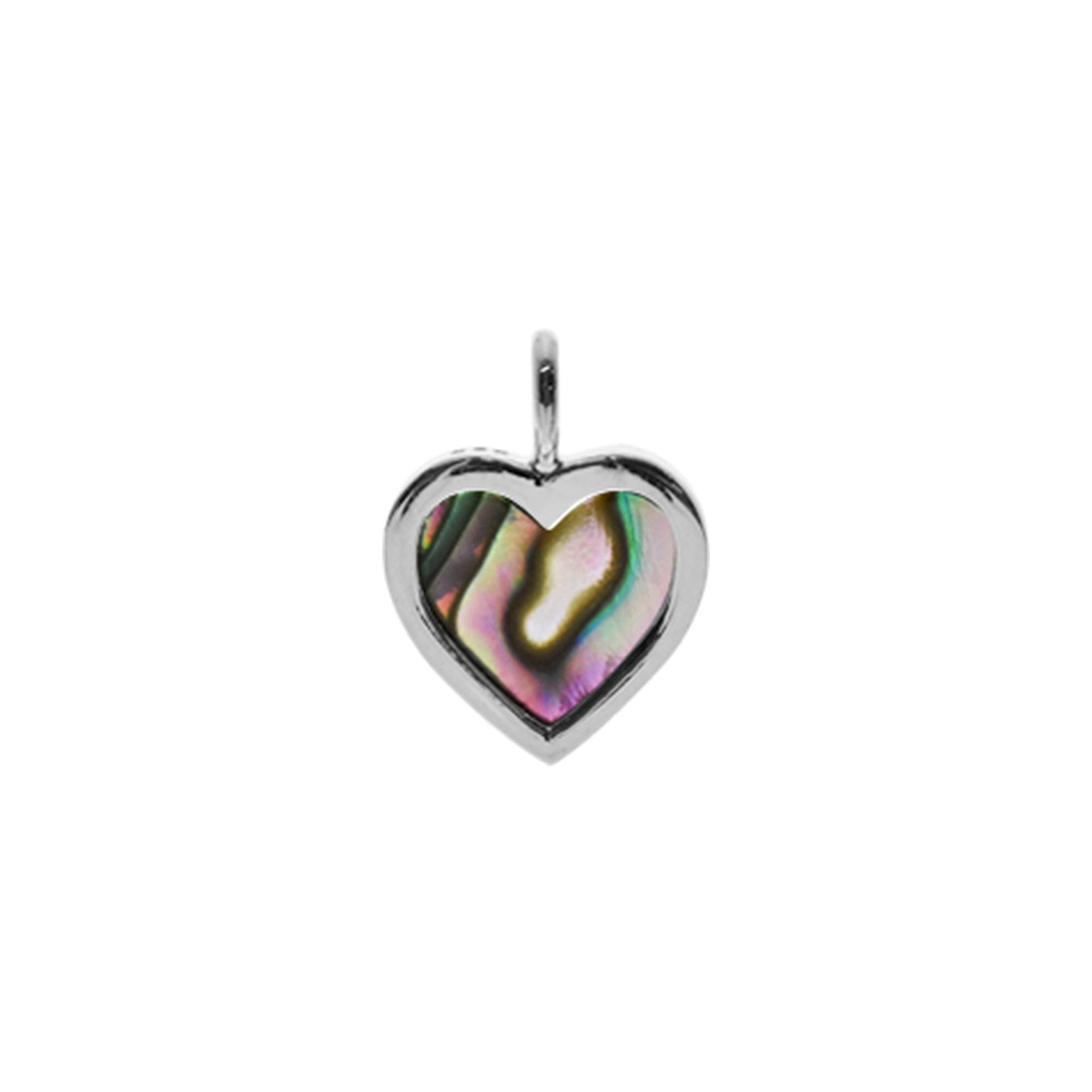 Bronwen paua shell heart pendant