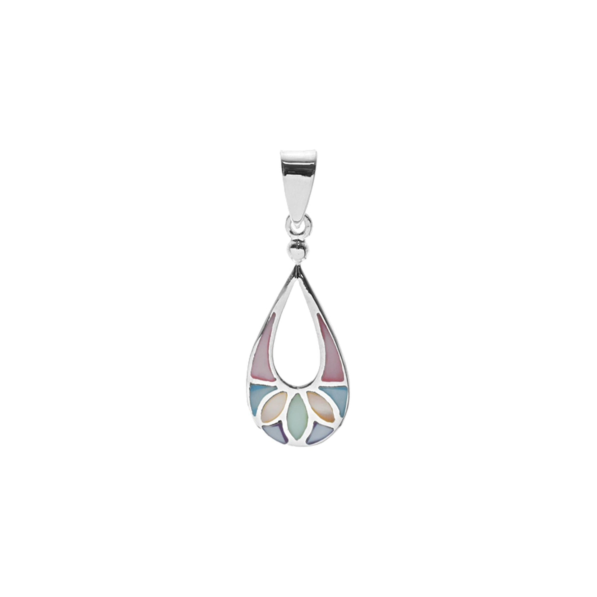Bronwen mother of pearl teardrop petal pendant