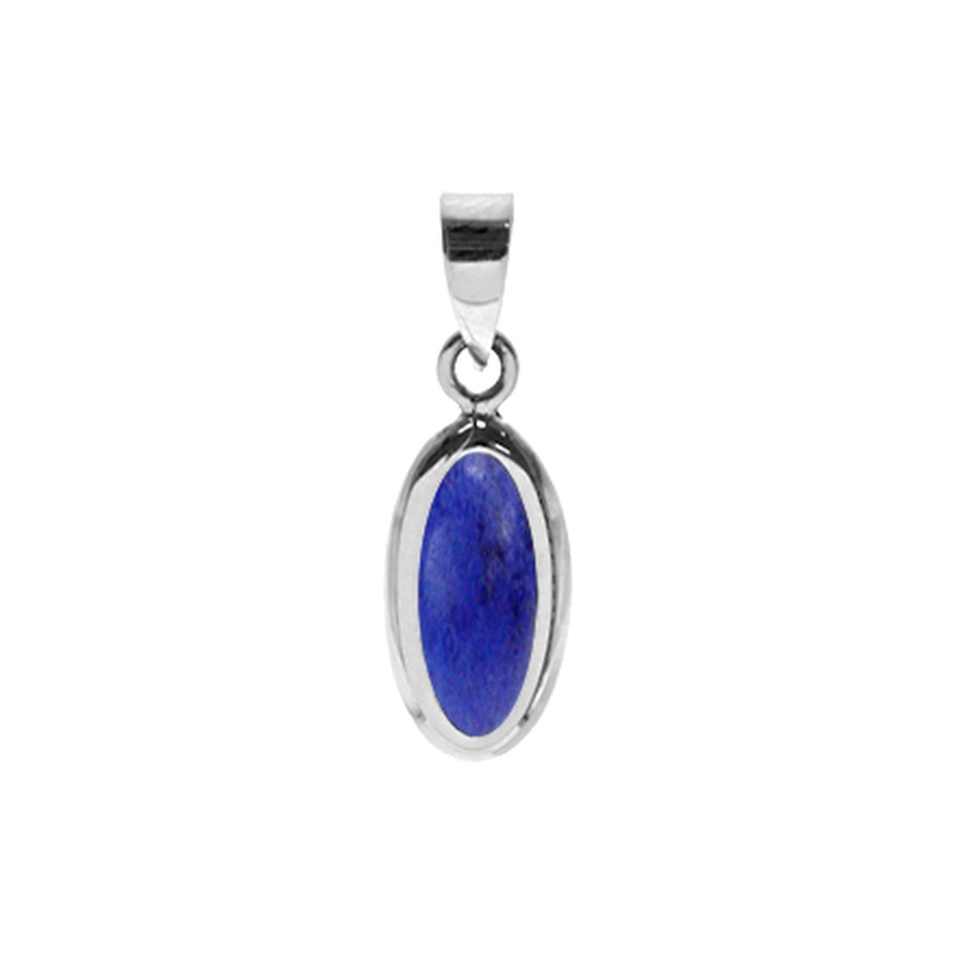 Bronwen elliptical lapis lazuli pendant